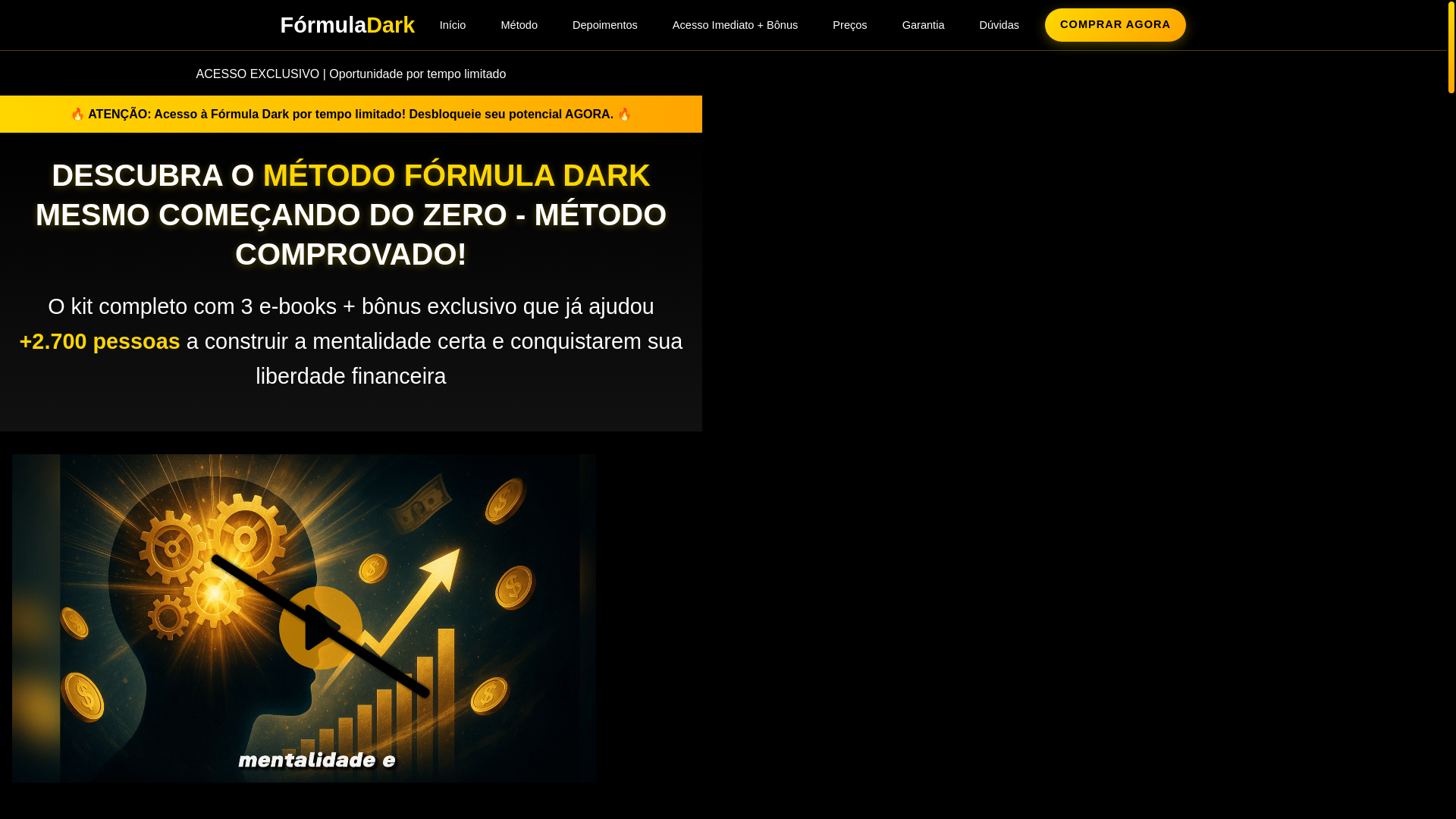 website screenshot of https://formuladark.com/