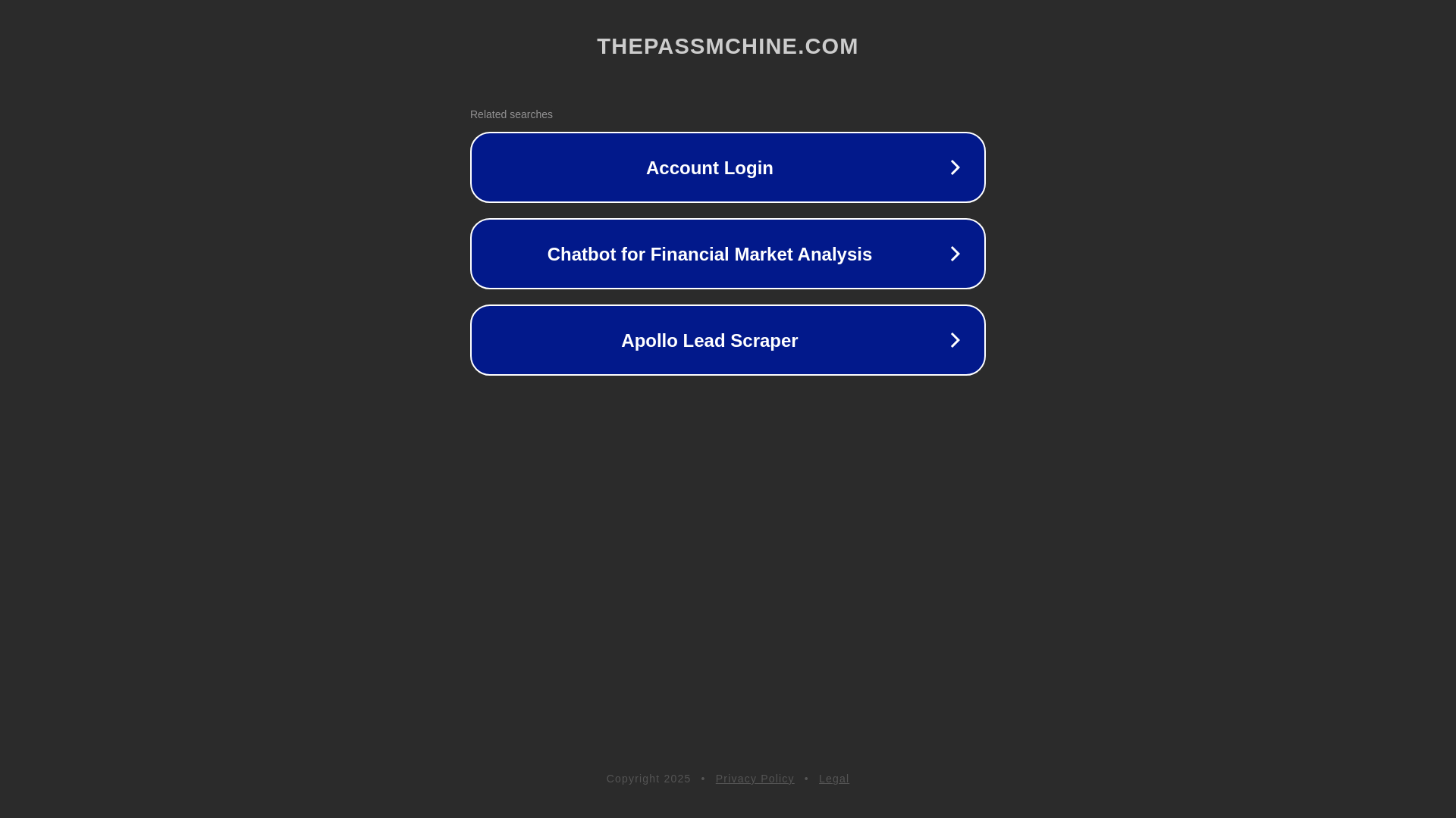 website screenshot of https://thepassmchine.com/