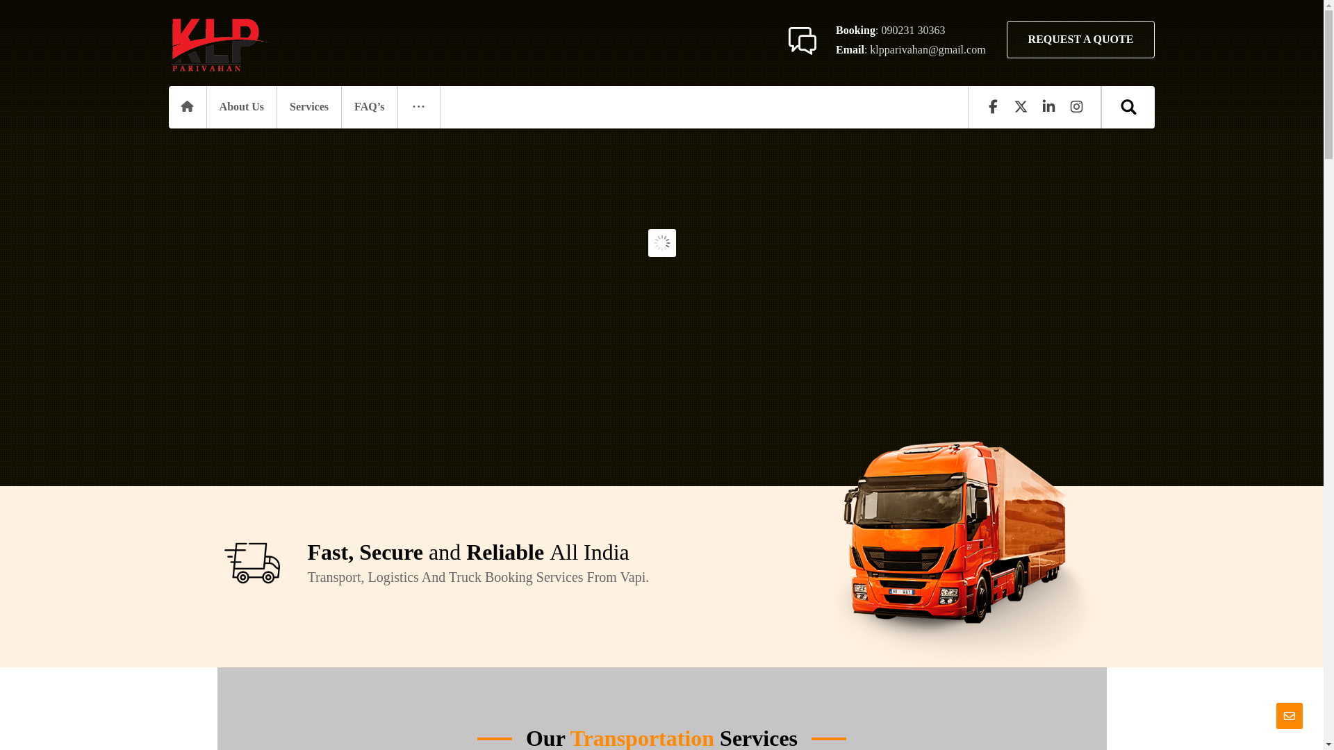 website screenshot of https://klpparivahan.in/