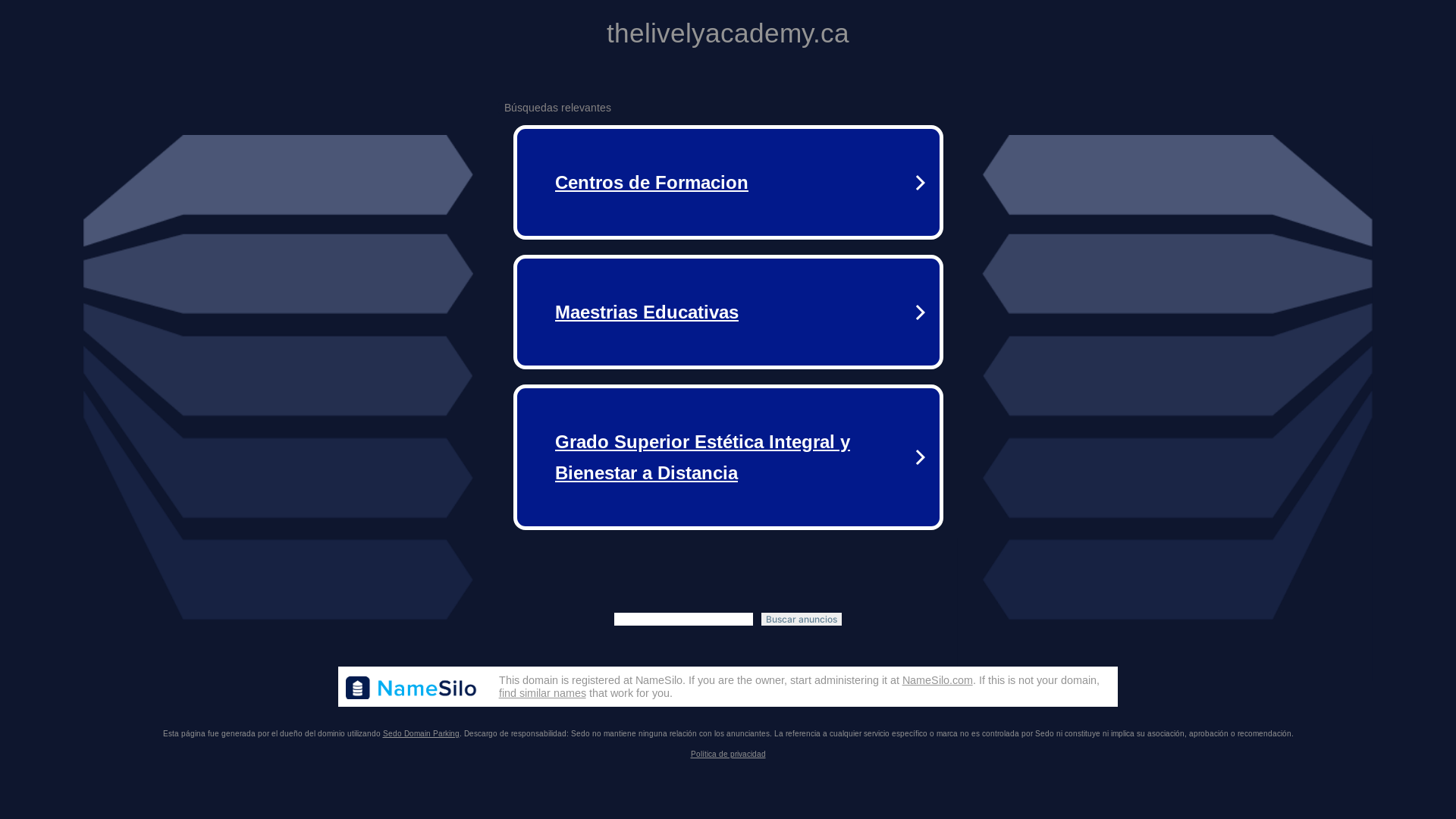 website screenshot of https://thelivelyacademy.ca/