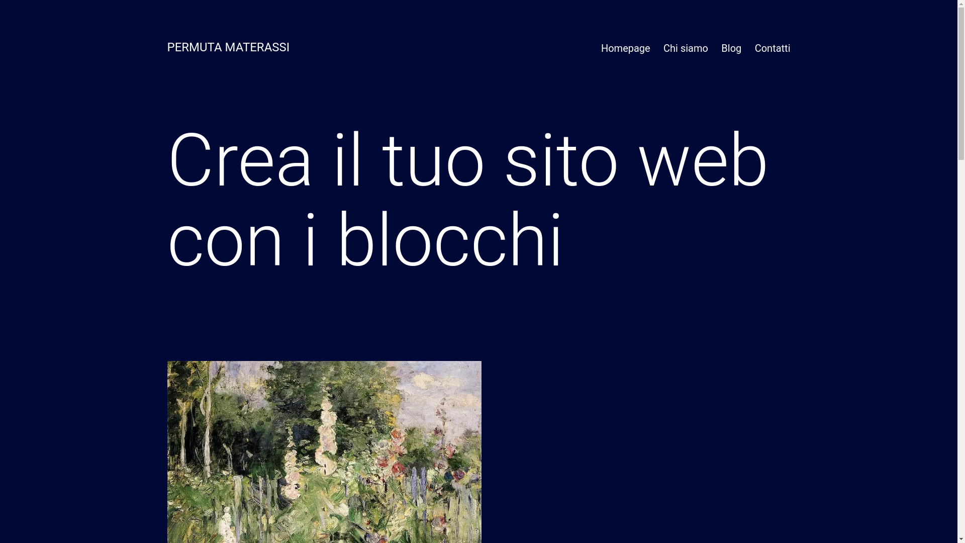 website screenshot of https://permutamaterassi.eu/