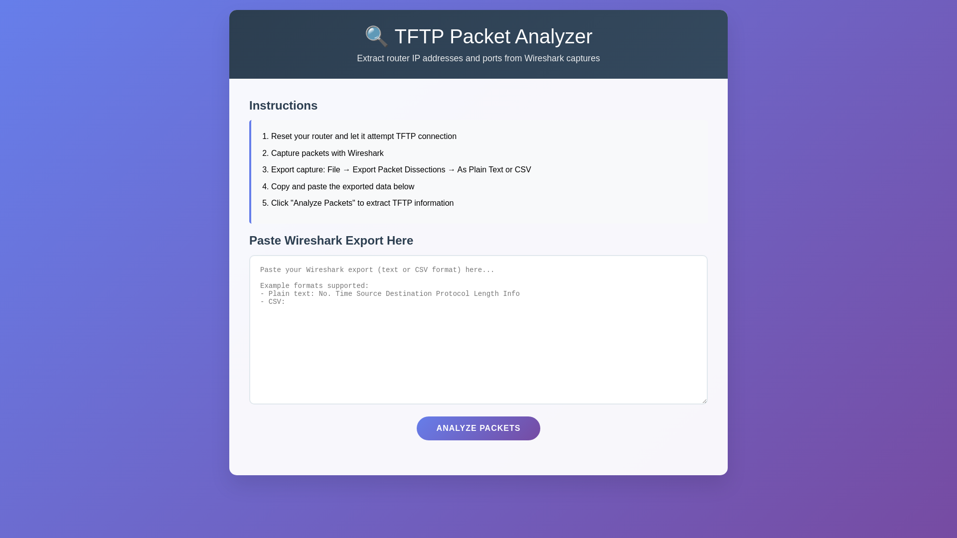 website screenshot of https://wireshark-tftp-extractor.pages.dev/