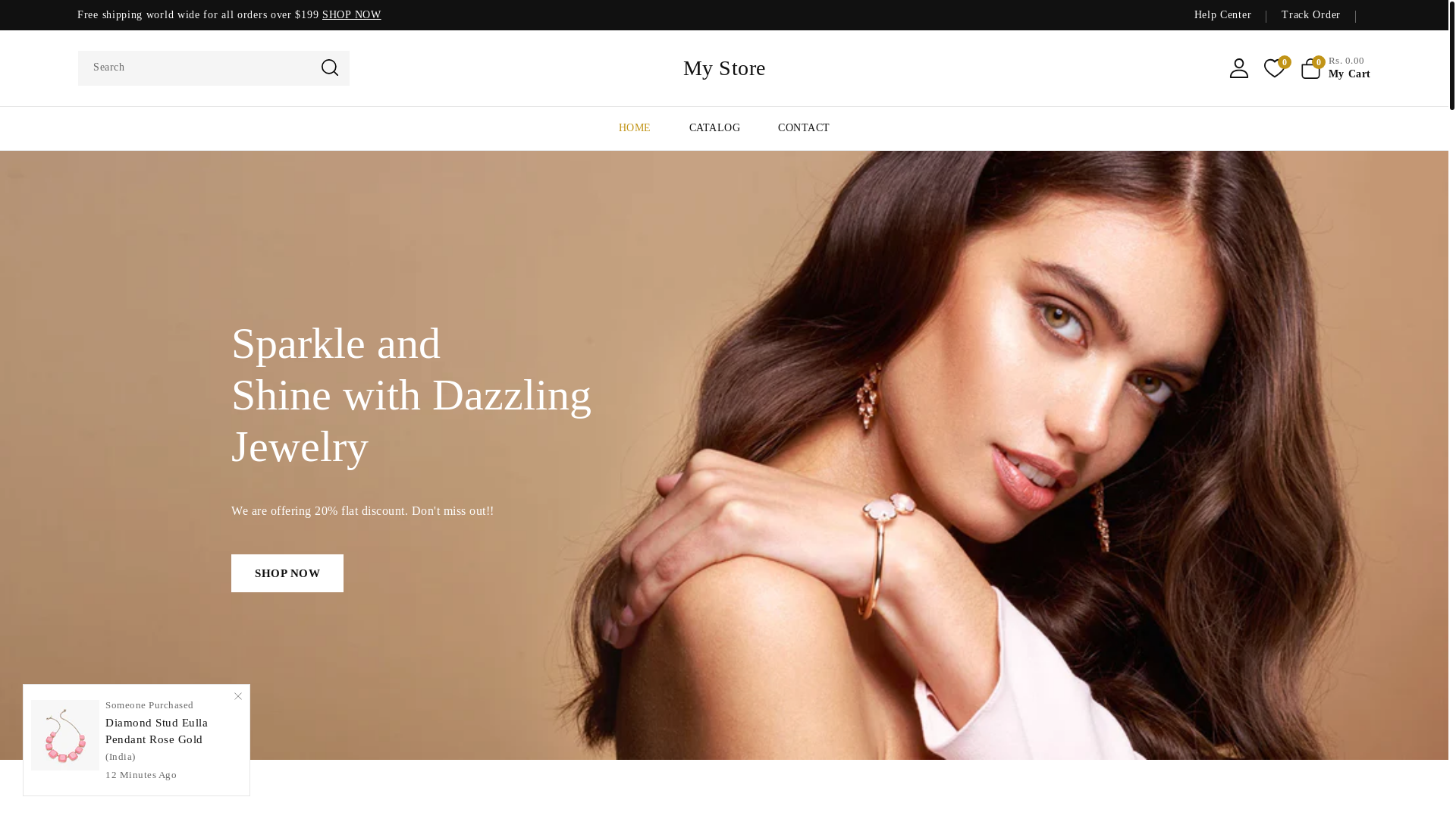 website screenshot of https://reevajewellery.com/