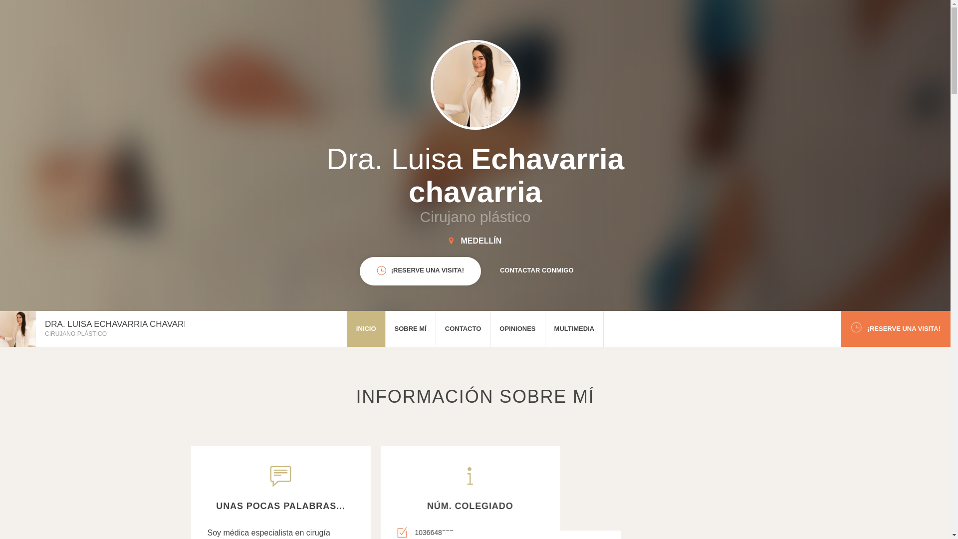 website screenshot of https://draluisaechavarria.com/