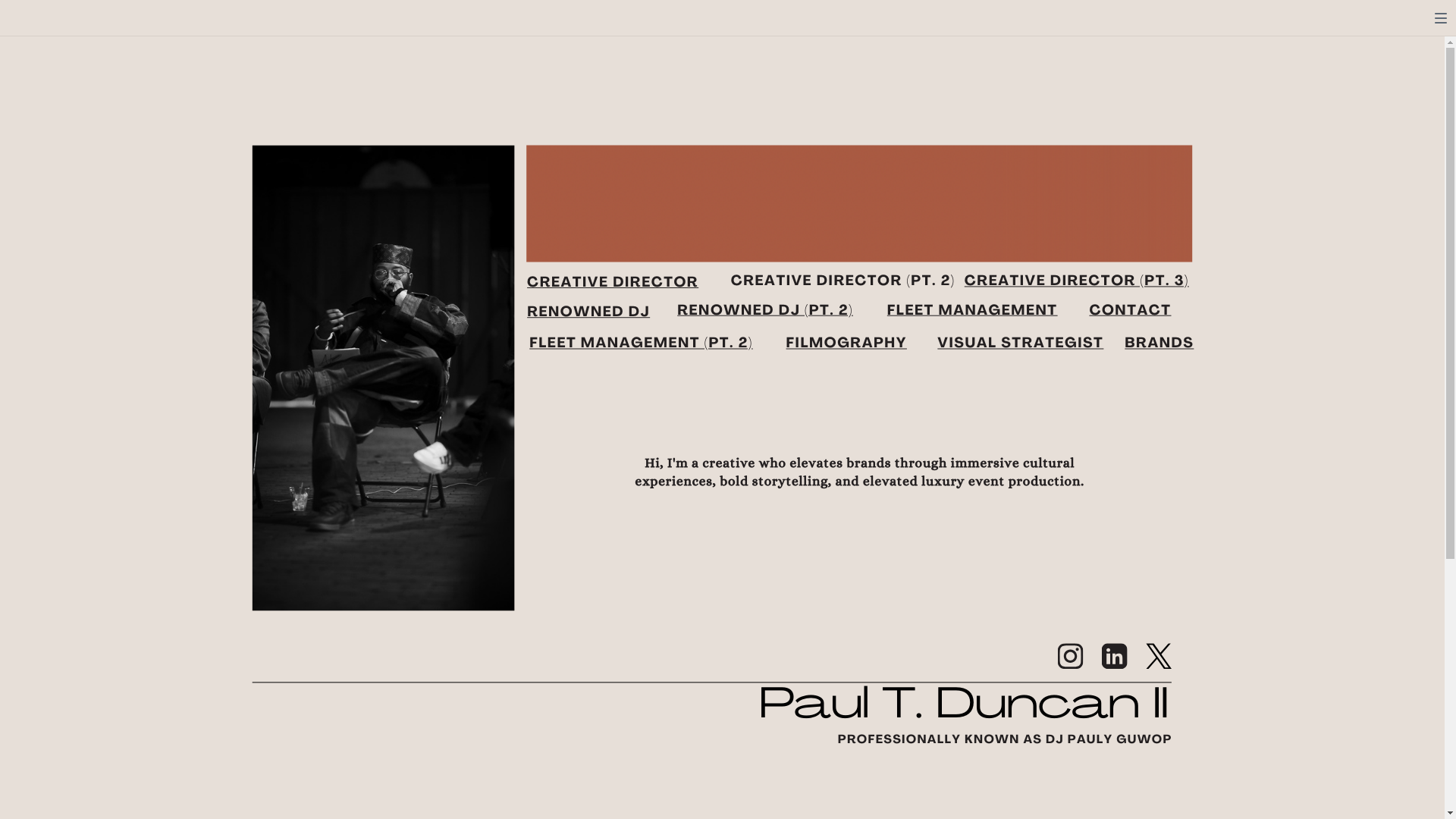 website screenshot of https://paultduncan.org/