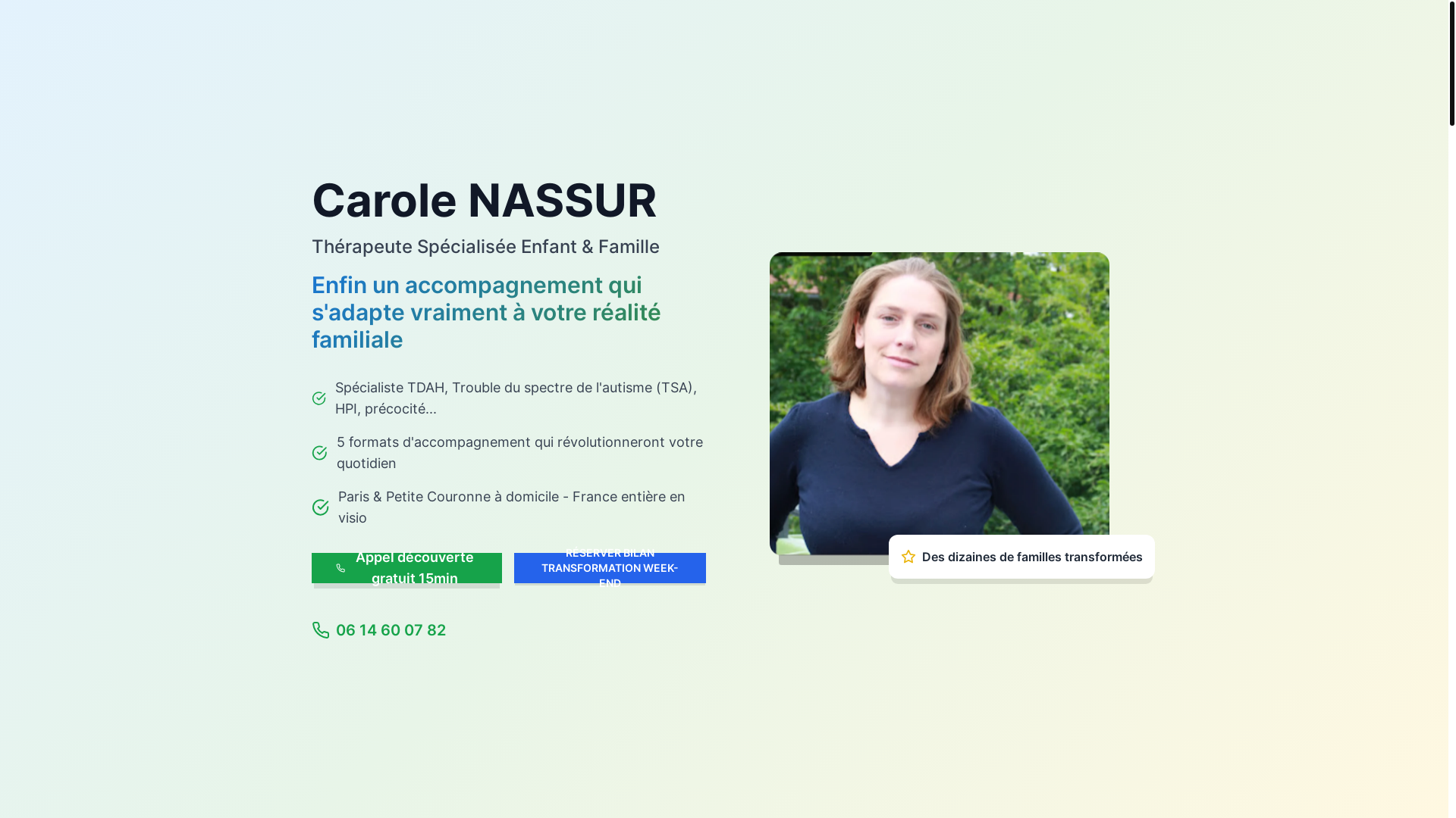 website screenshot of https://carole-nassur-therapeute.fr/