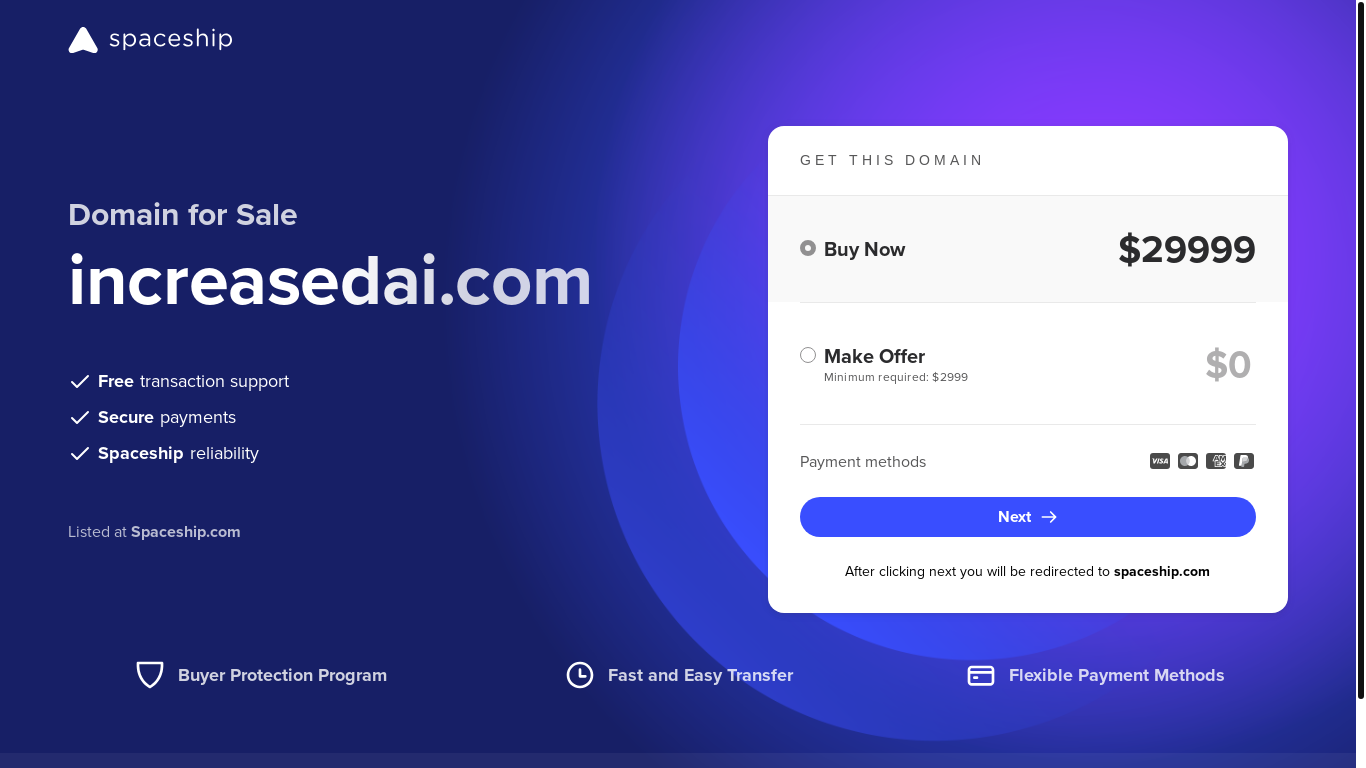 website screenshot of https://increasedai.com/