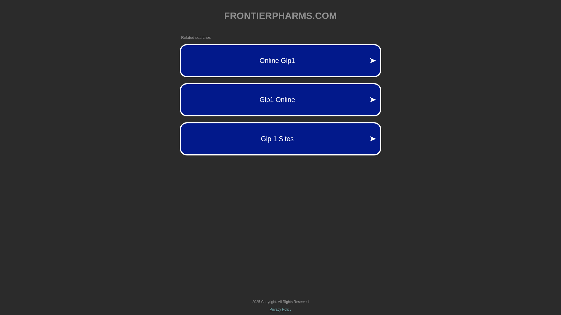 website screenshot of https://frontierpharms.com/