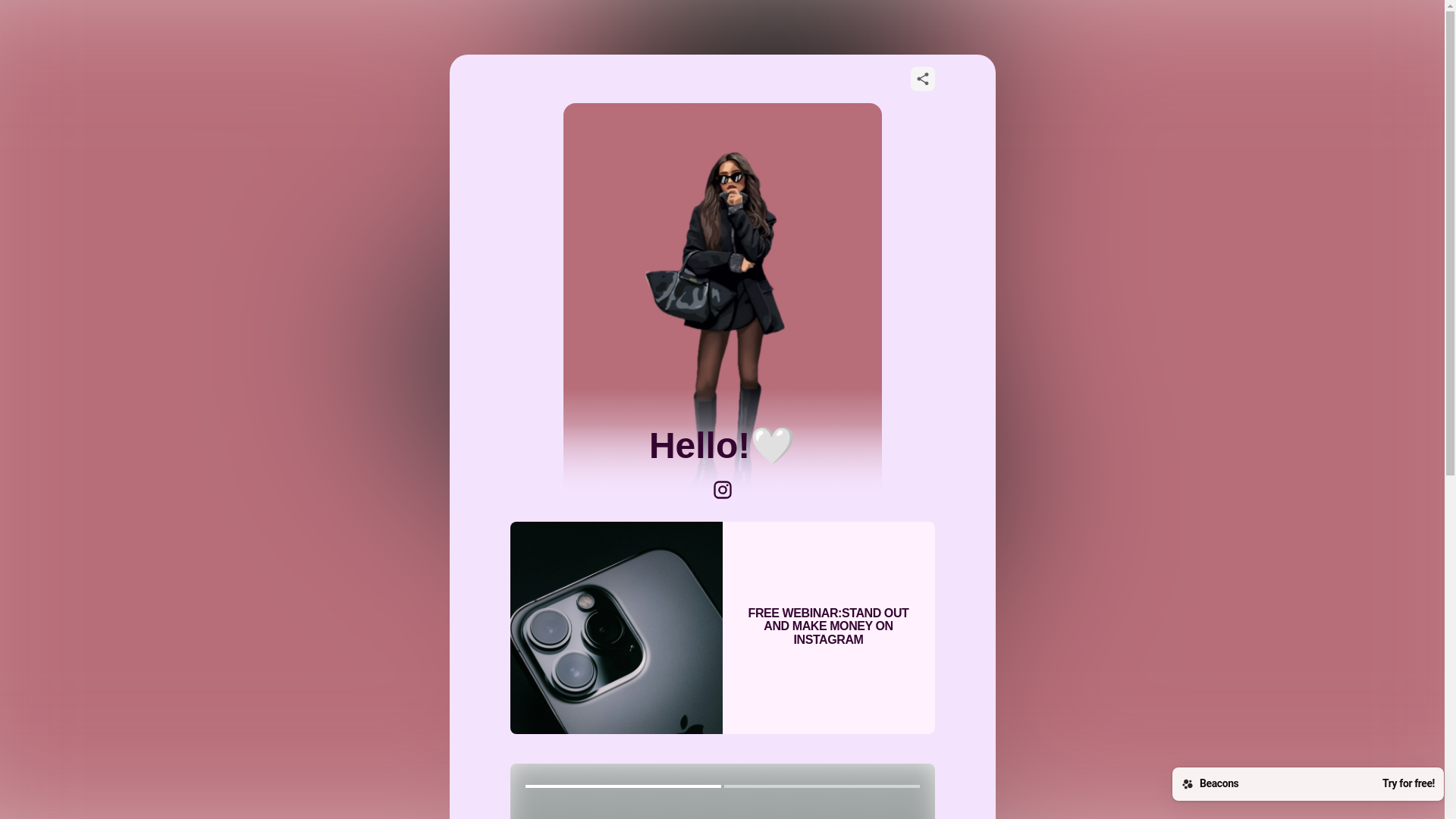 website screenshot of https://secretfacelessgirl.com/