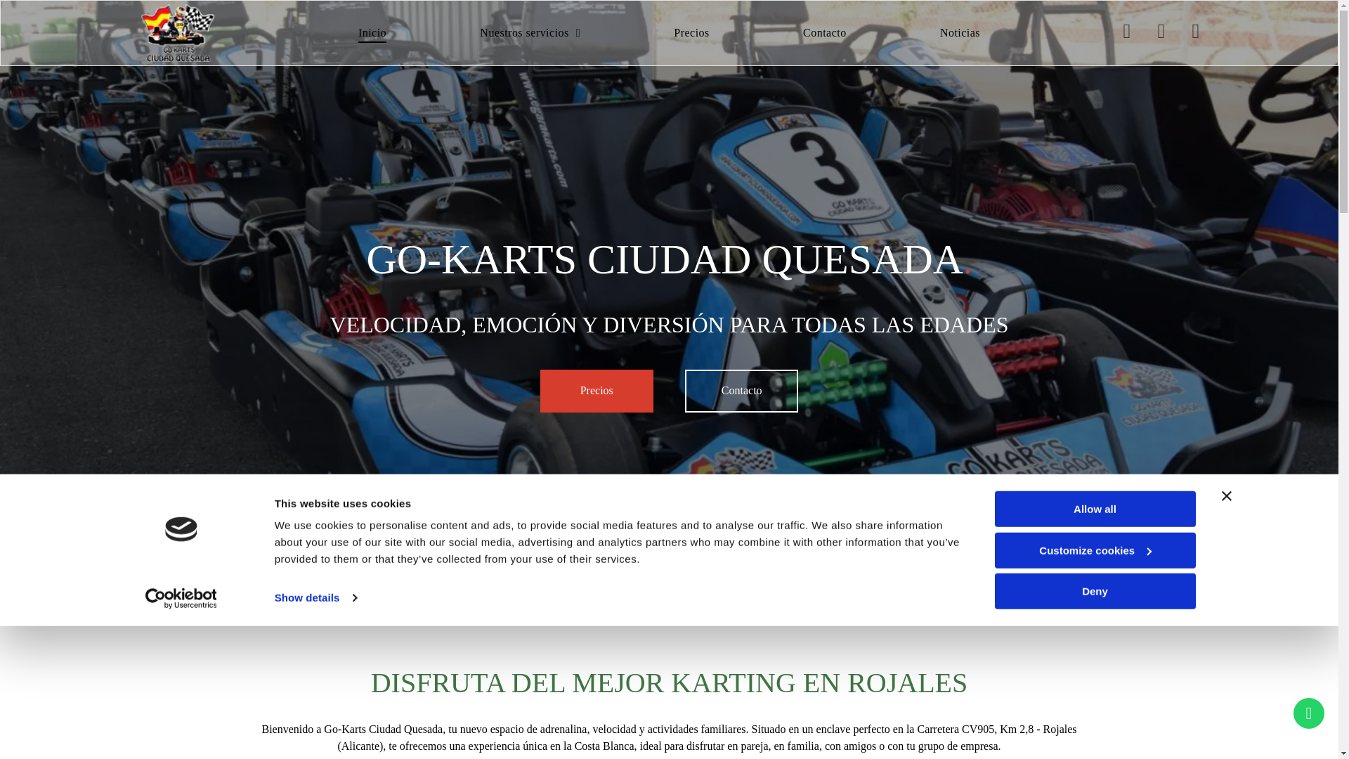 website screenshot of https://gokartsciudadquesada.es/