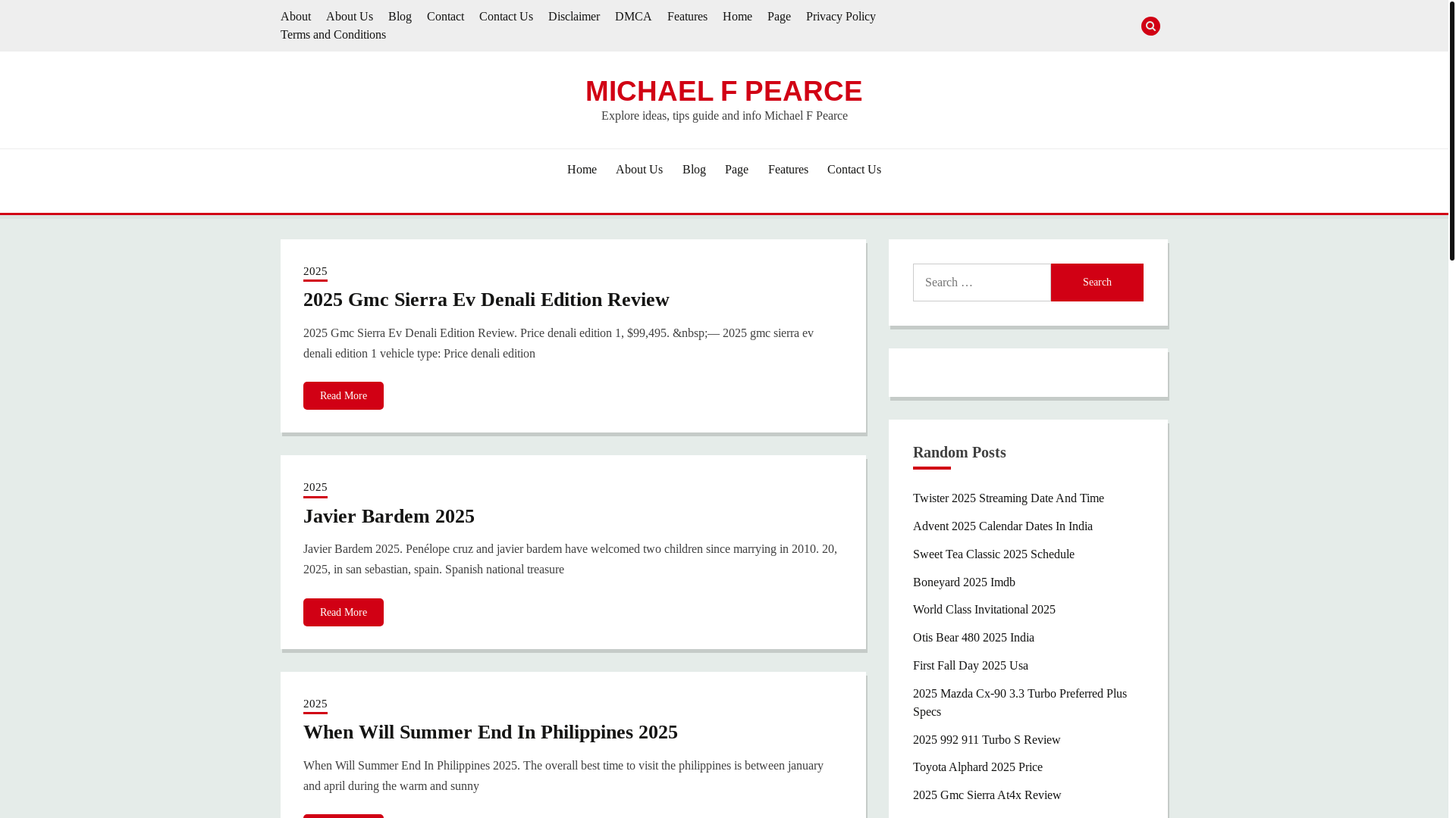 website screenshot of https://michaelfpearcel.pages.dev/