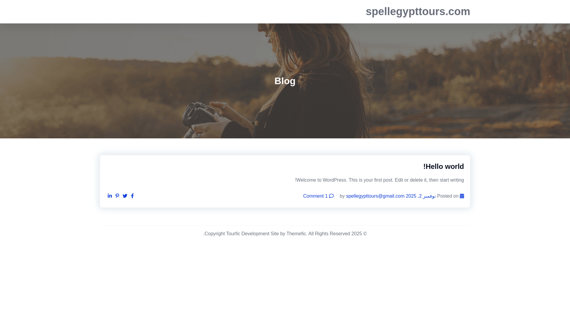website screenshot of https://spellegypttours.com/