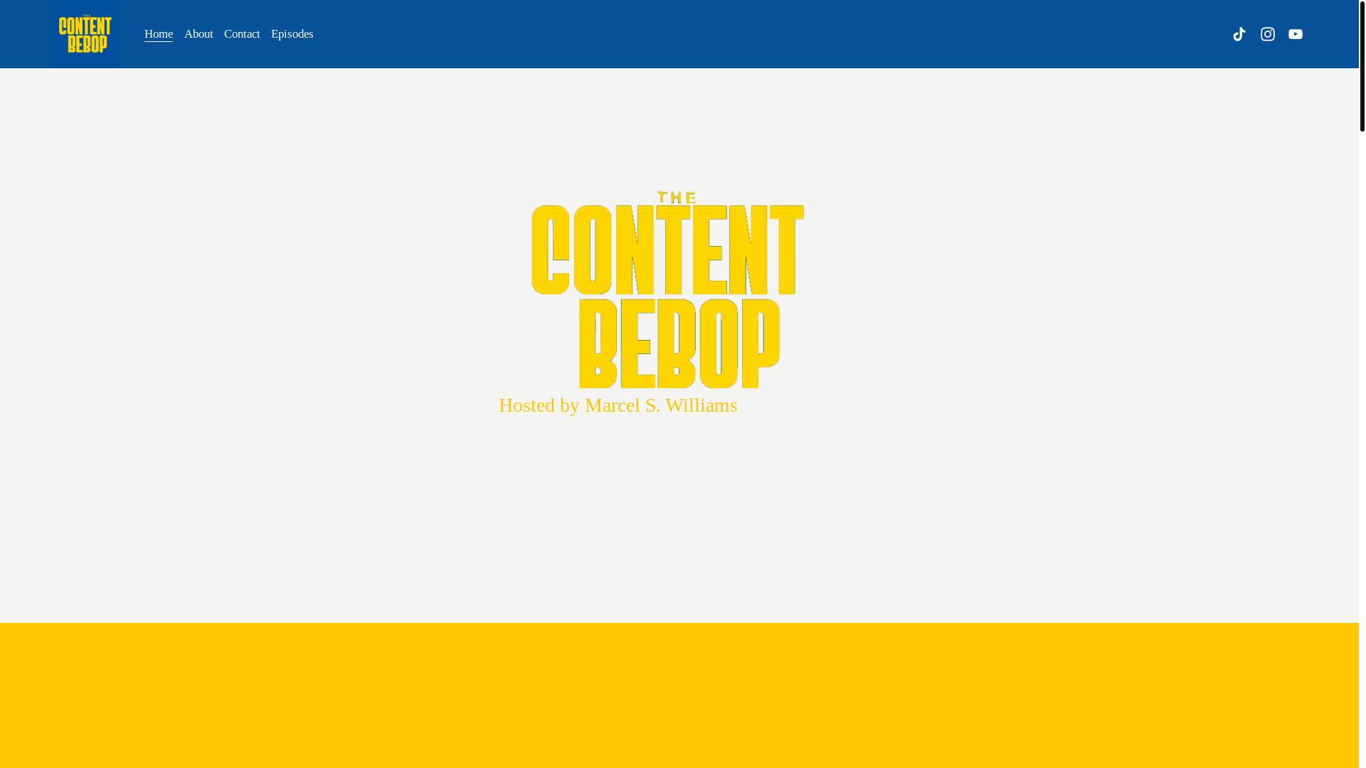 website screenshot of https://thecontentbebop.com/