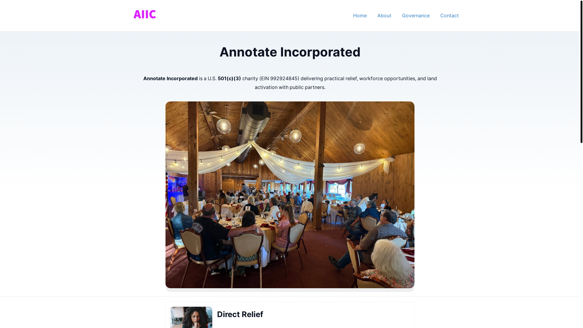 website screenshot of https://annotateincorporated.cfd/