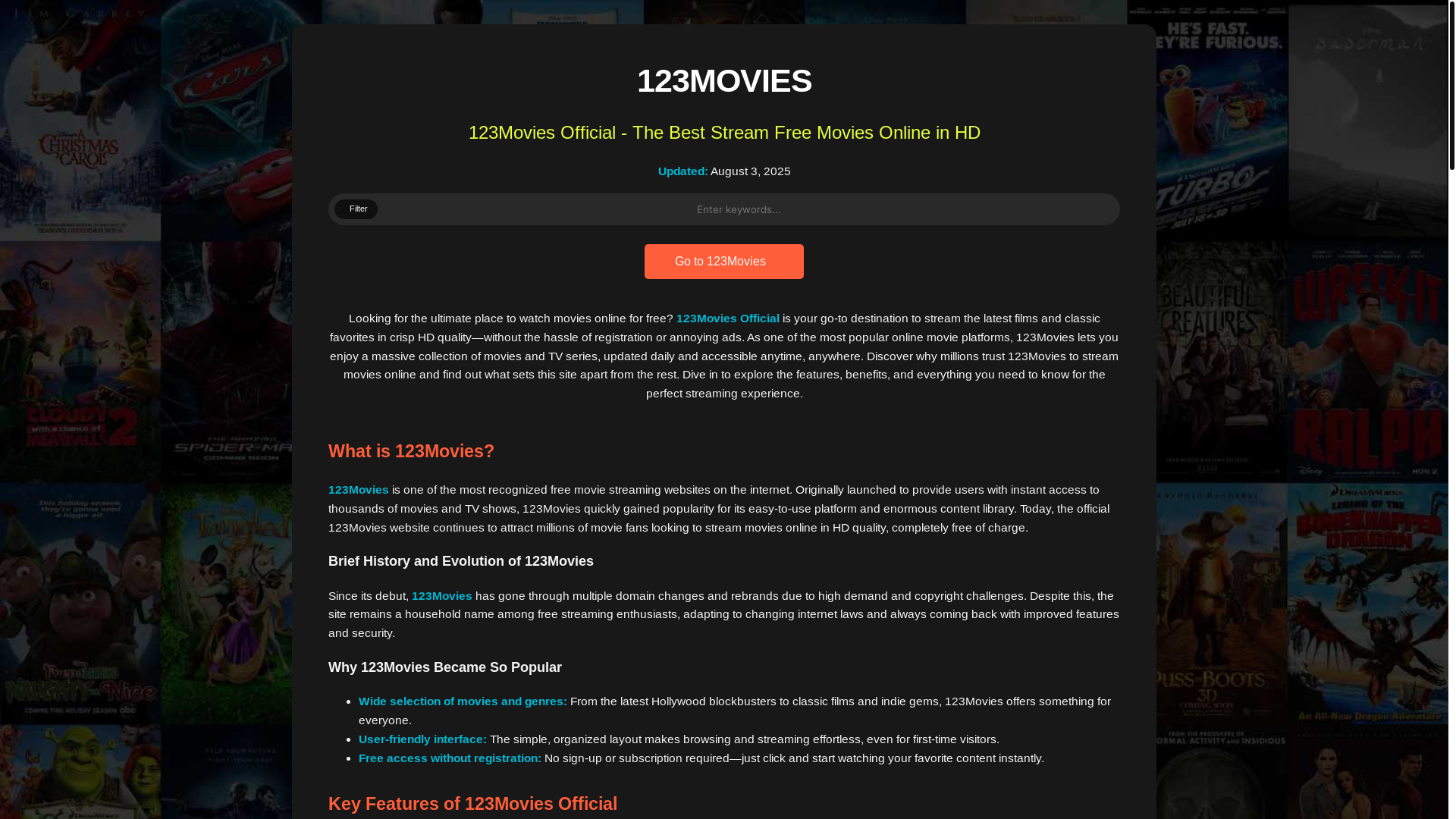 website screenshot of https://123moviess.quest/