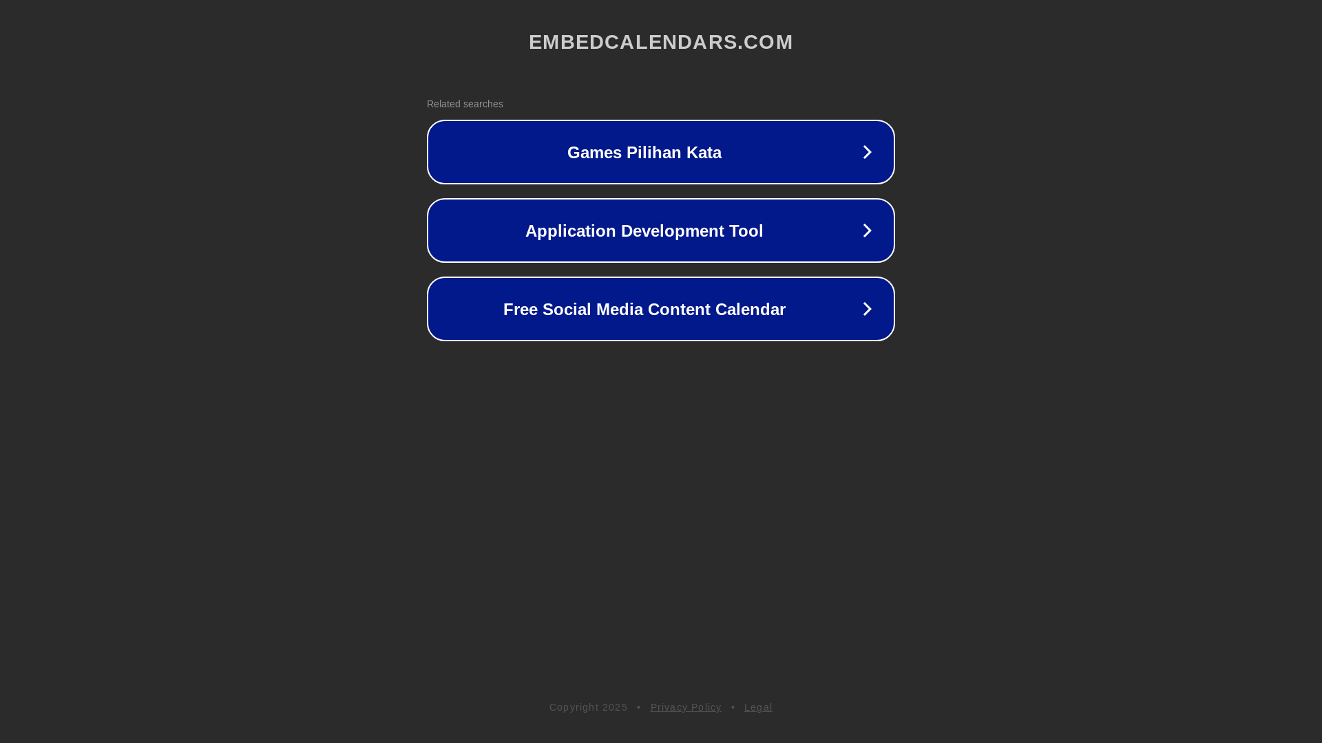 website screenshot of https://embedcalendars.com/
