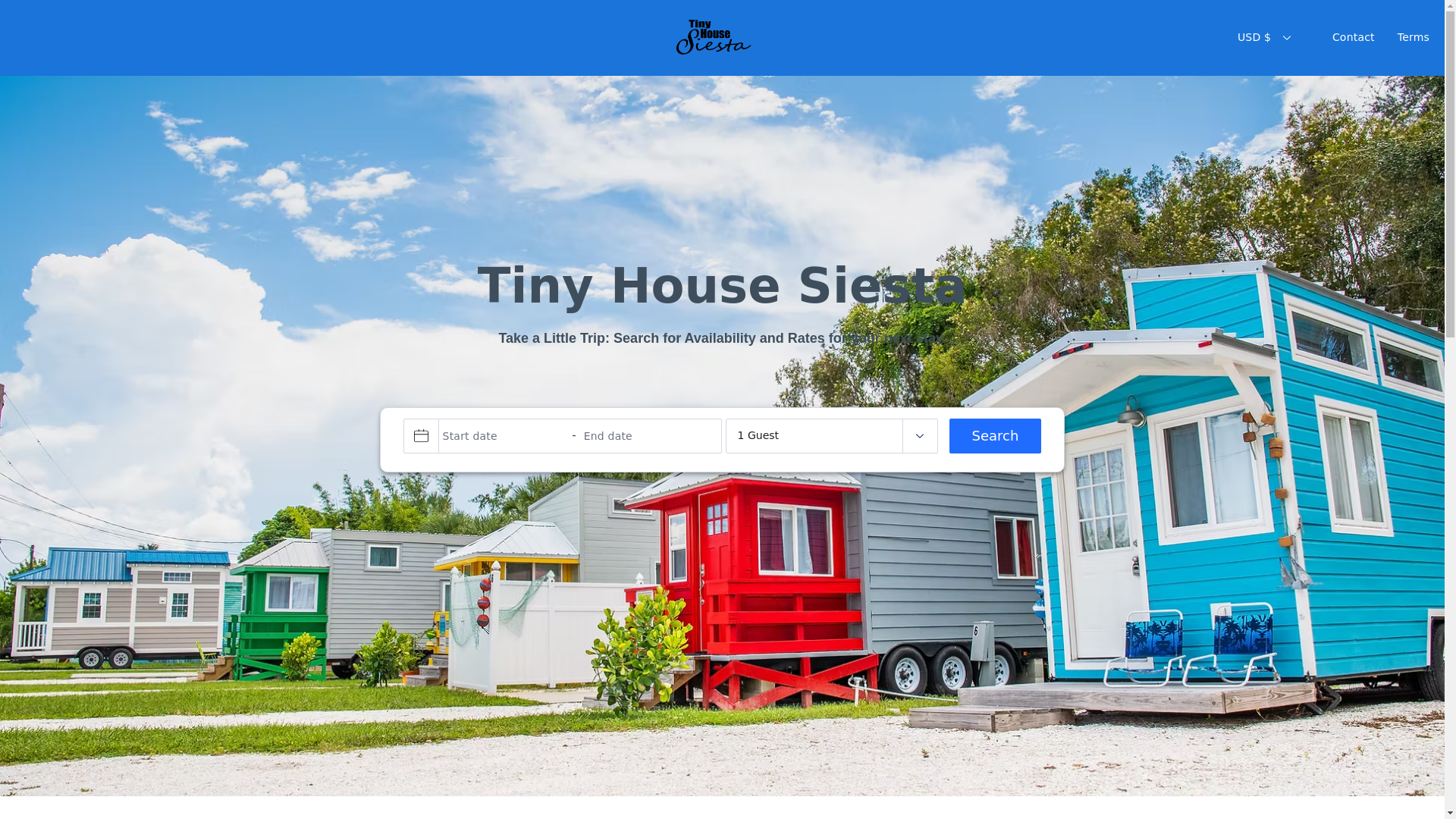 website screenshot of https://tinyhomevacationrental.com/