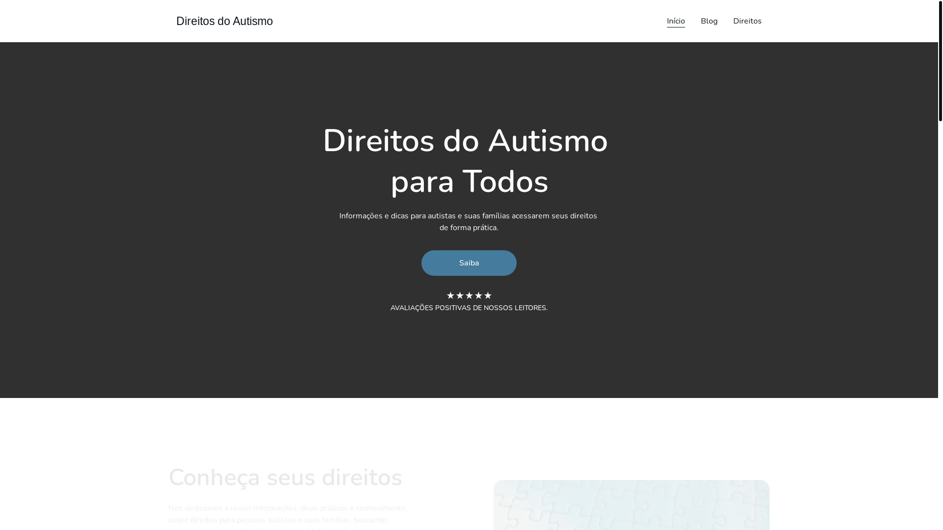 website screenshot of https://autismodireitos.com.br/