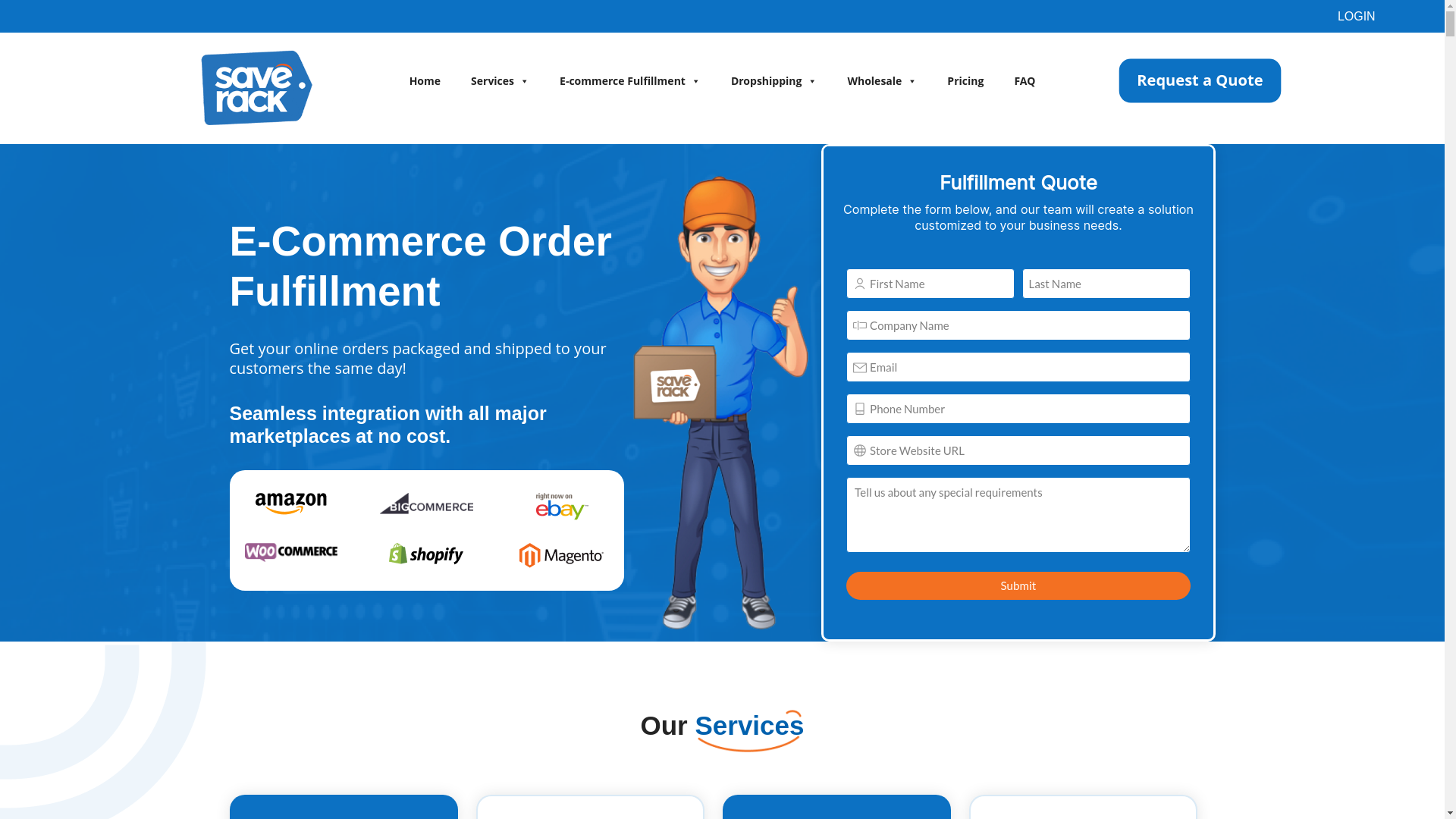 website screenshot of https://exploresaveracks.com/