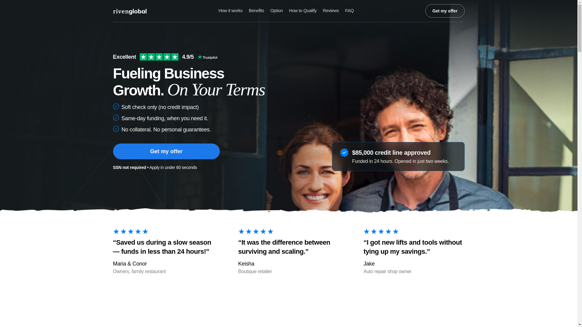 website screenshot of https://rivenpeakcapital.org/