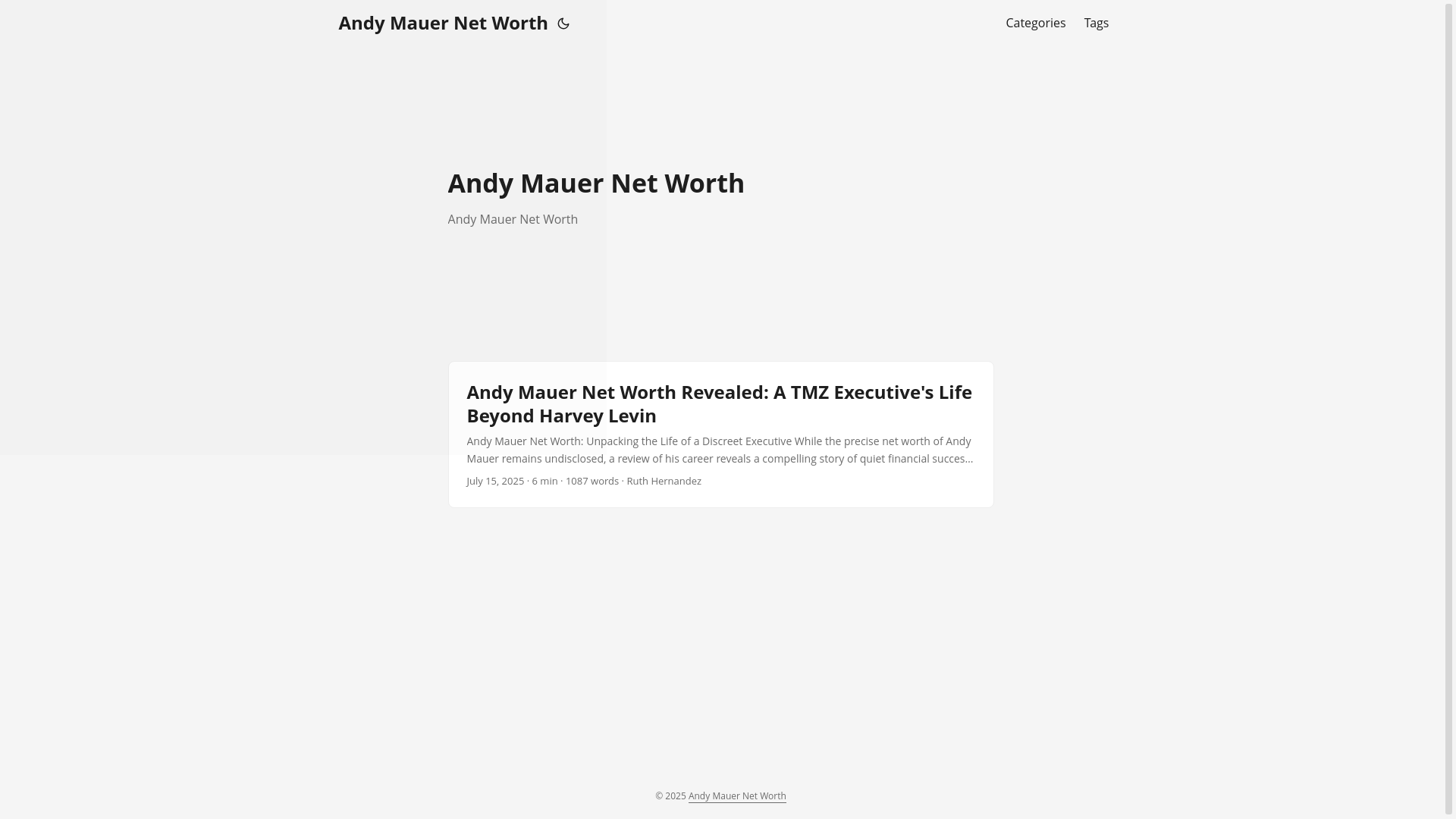 website screenshot of https://andy-mauer-net-worth.pages.dev/
