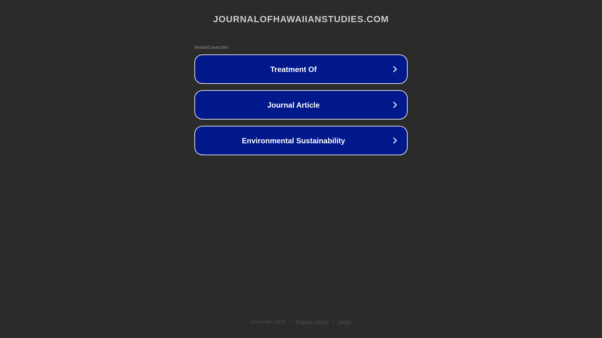 website screenshot of https://journalofhawaiianstudies.com/