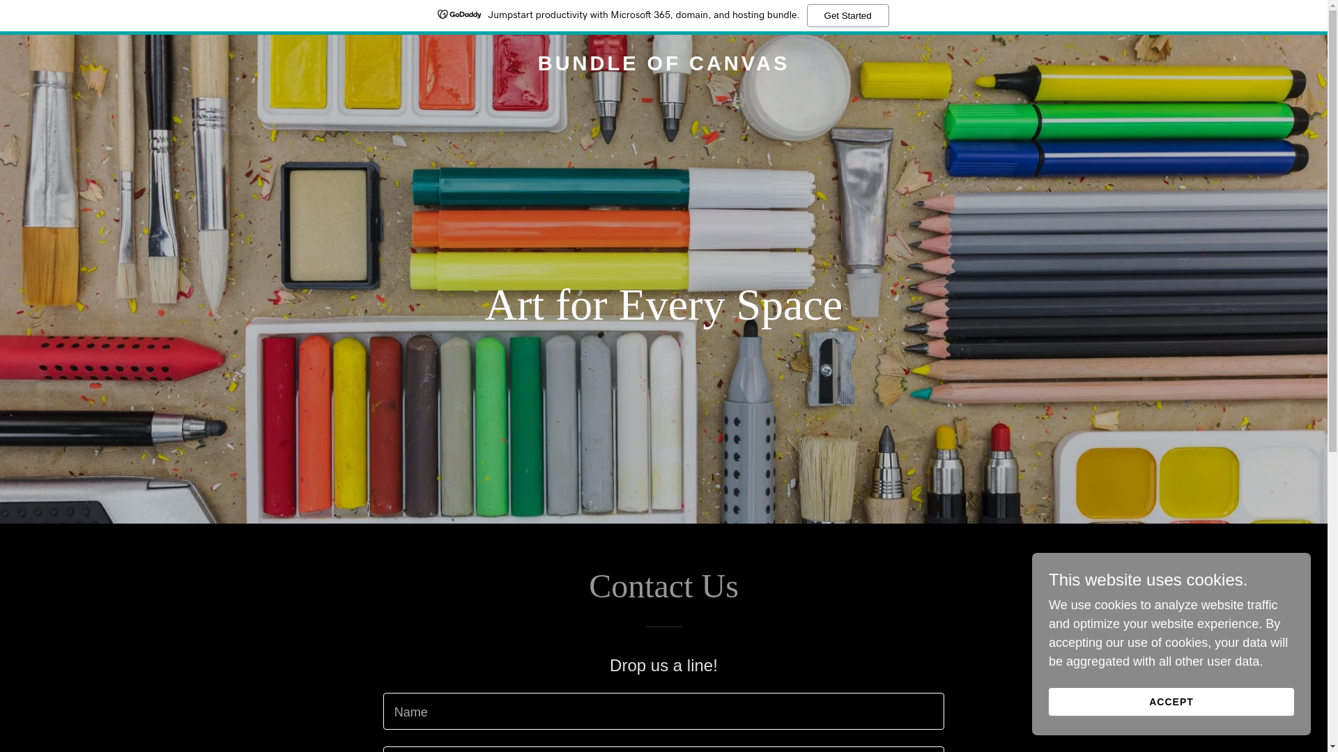 website screenshot of https://bundleofcanvas.com/