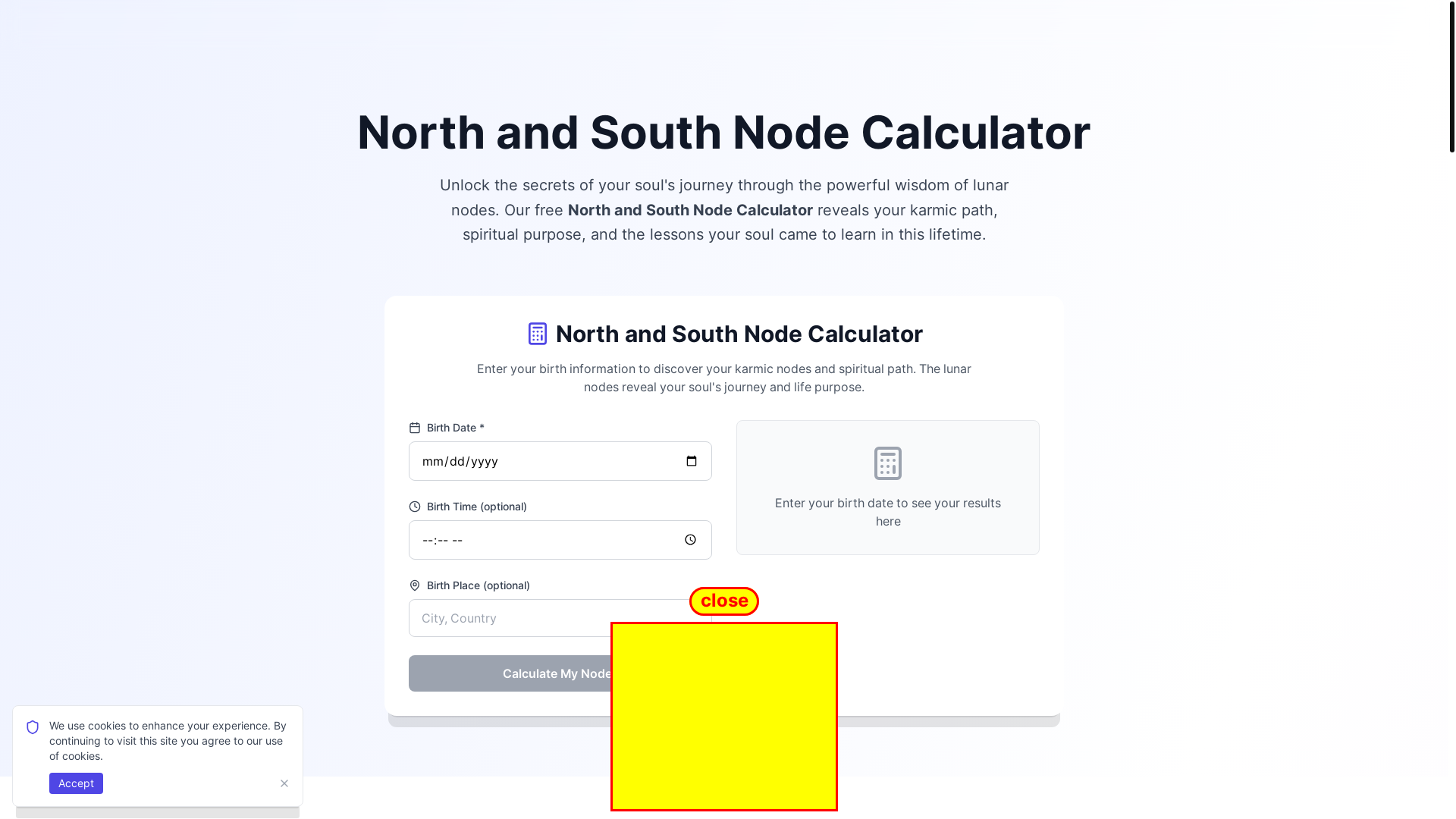 website screenshot of https://northandsouthnodecalculator.pages.dev/