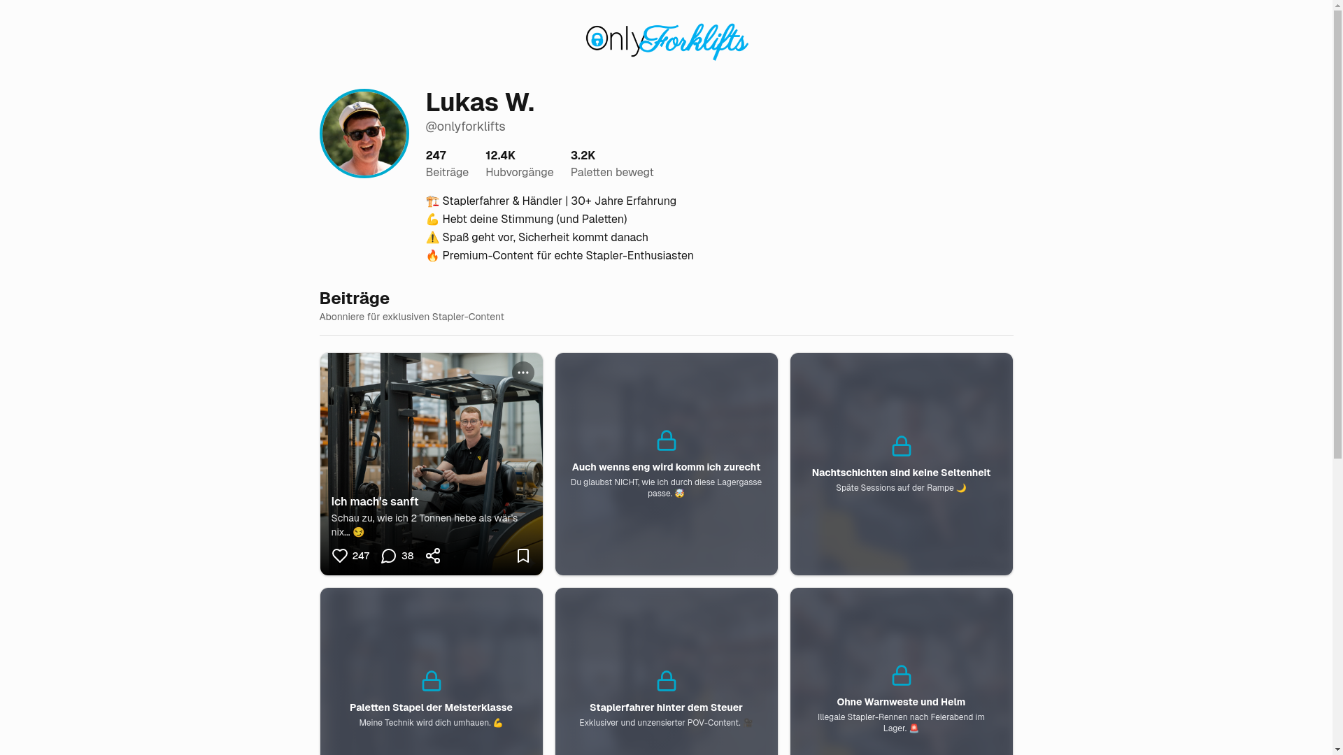 website screenshot of https://onlyforklifts.net/