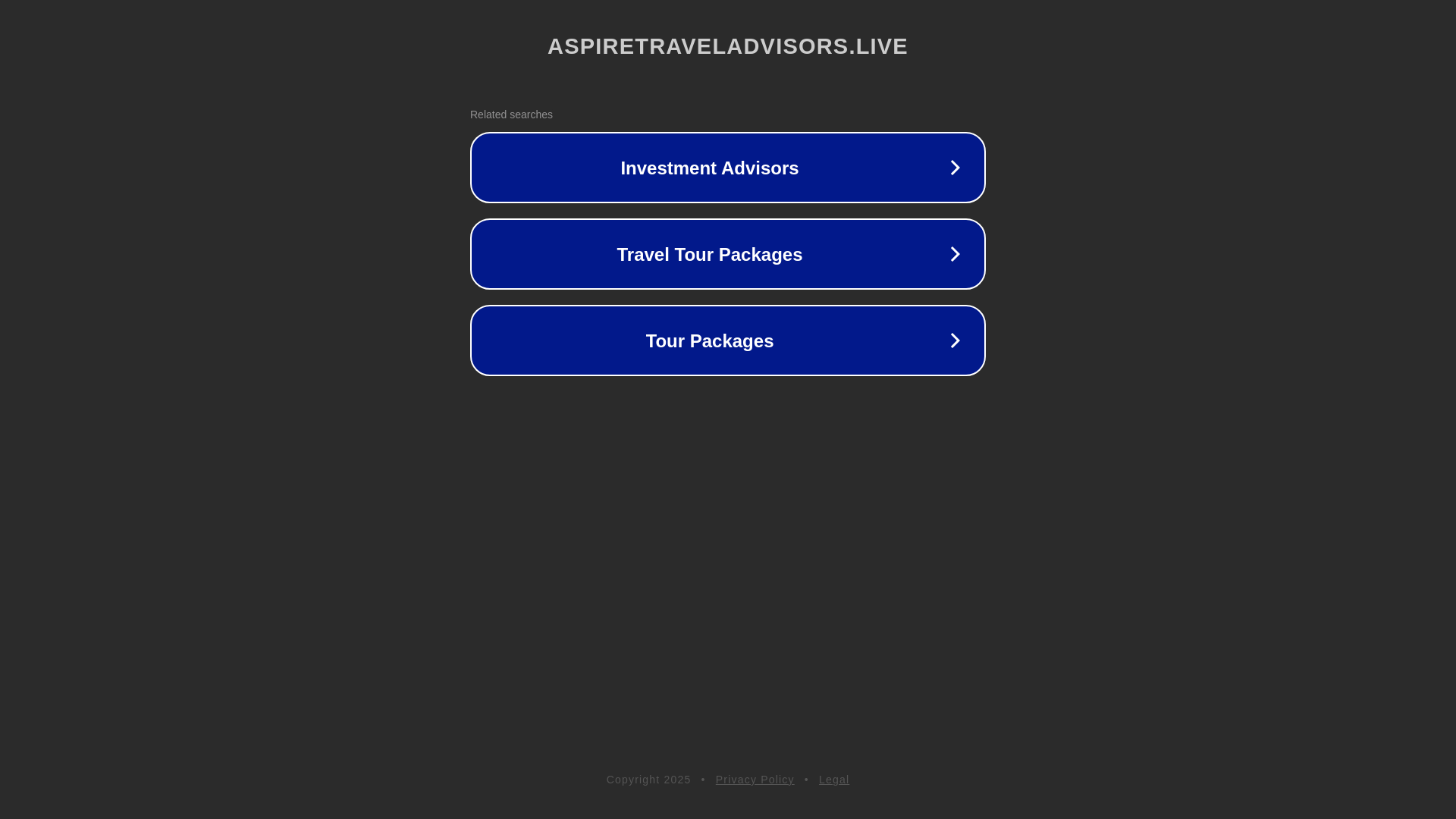 website screenshot of https://aspiretraveladvisors.live/