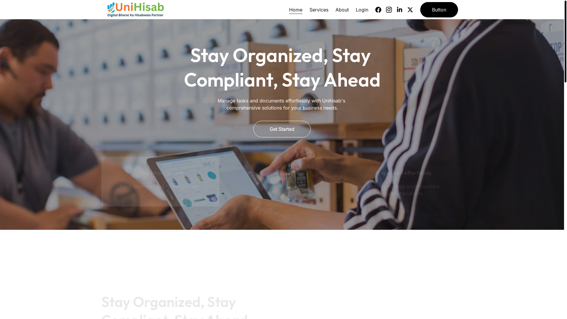 website screenshot of https://unihisab.com/