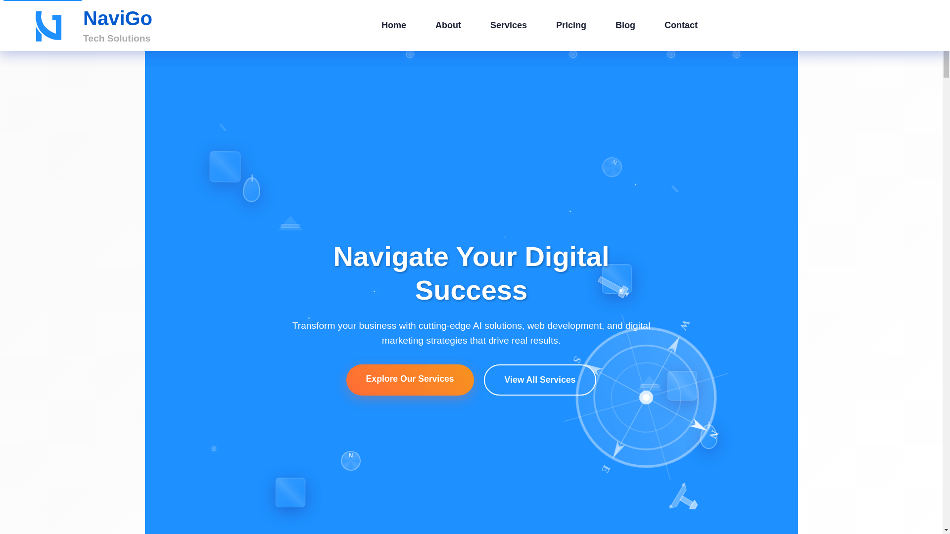 website screenshot of https://navigitechsolutions.com/