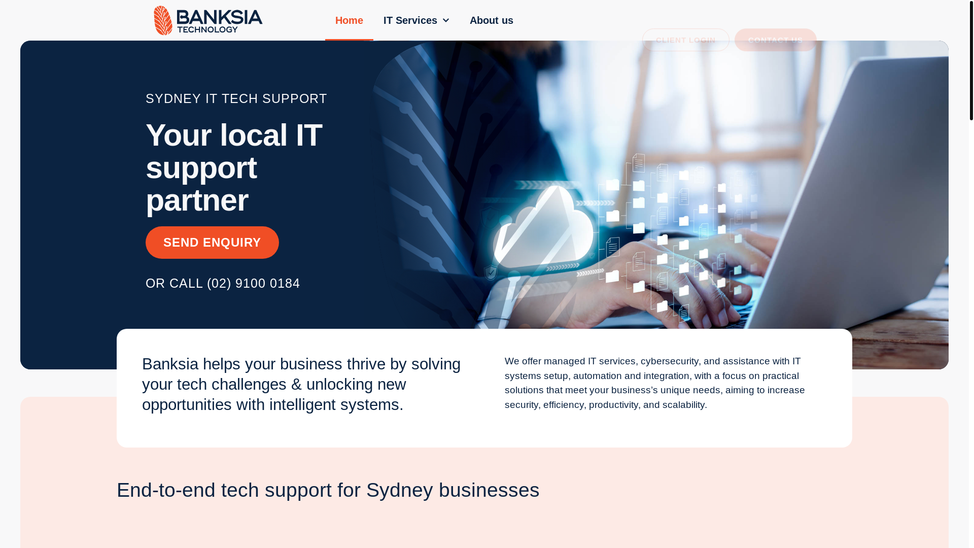 website screenshot of https://banksiatechnology.online/