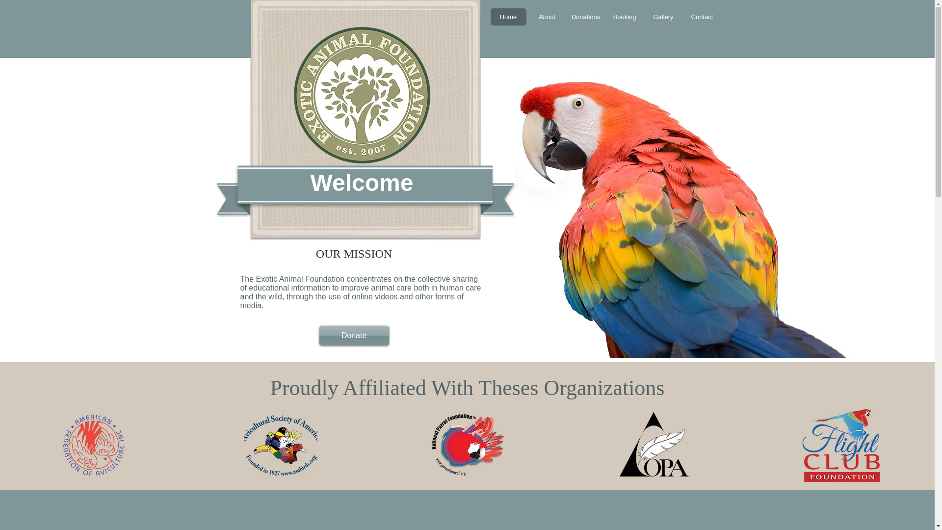 website screenshot of https://eafanimals.org/