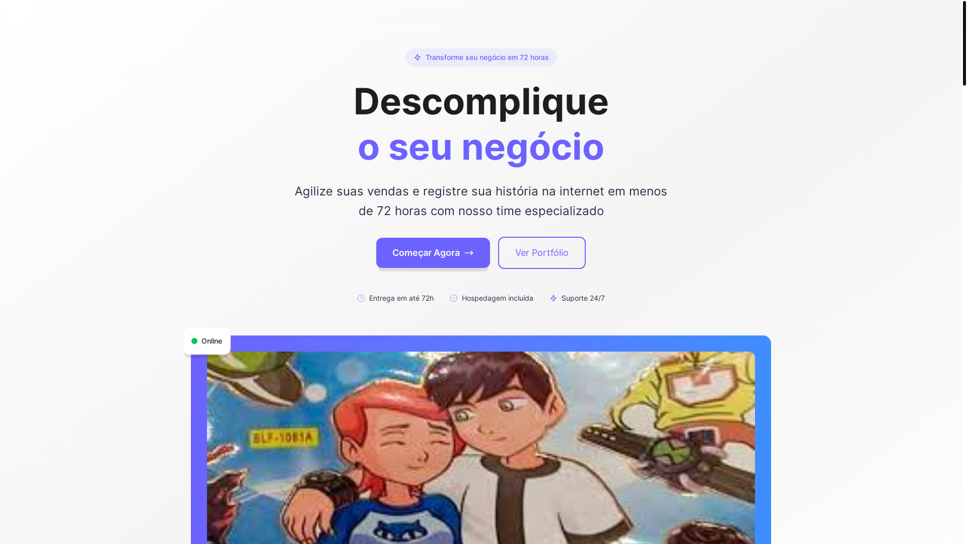 website screenshot of https://uplanding.shop/