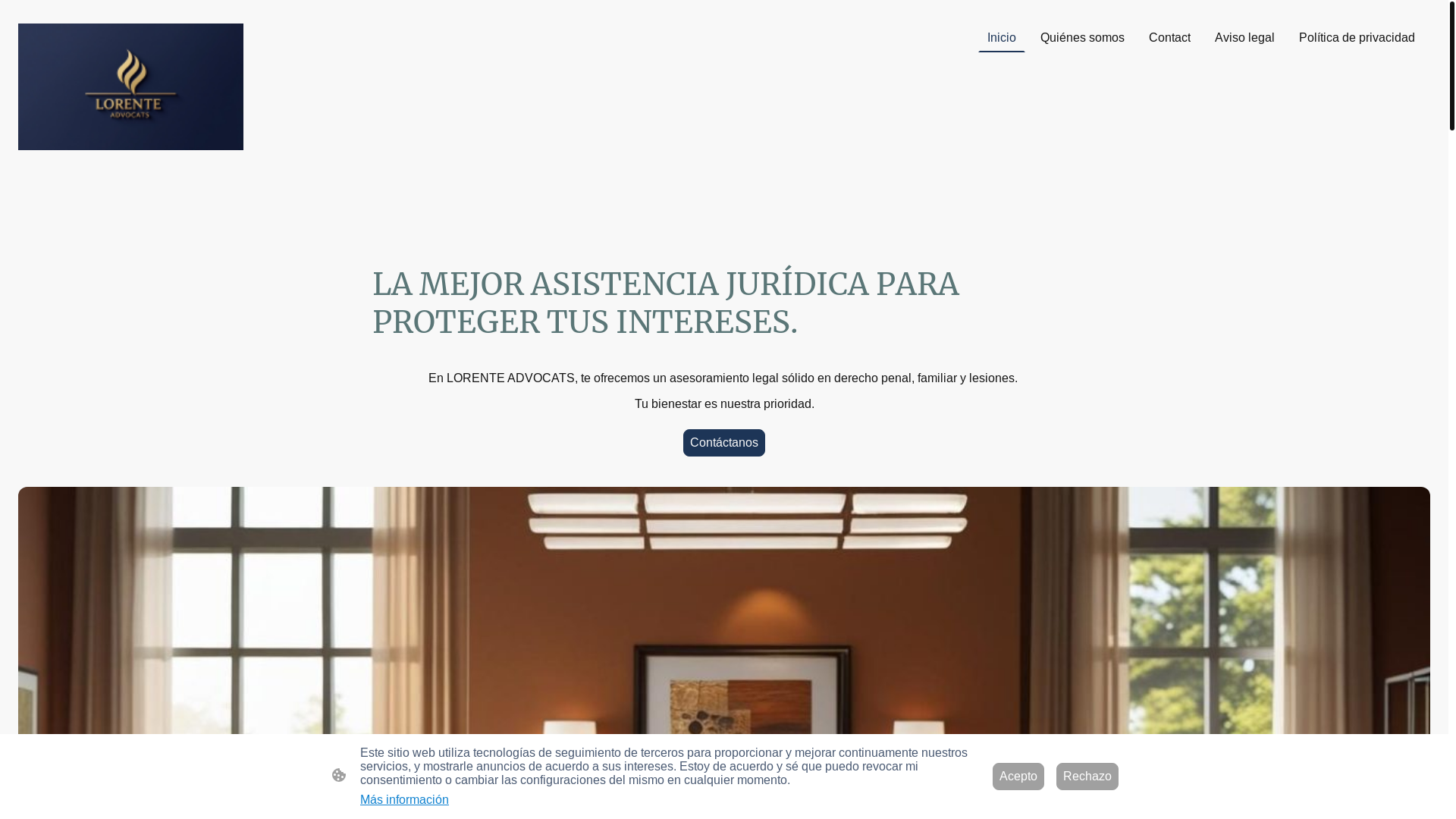 website screenshot of https://lorenteadvocats.com/