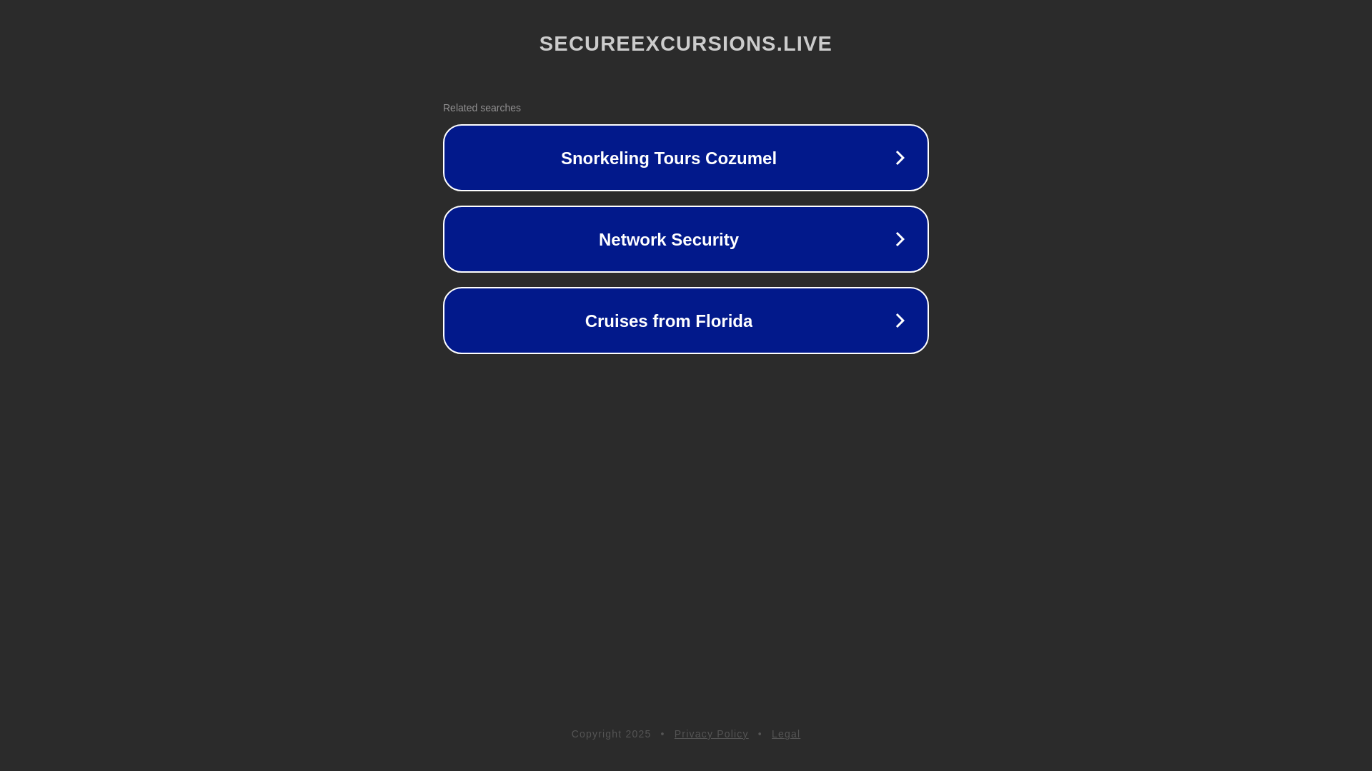 website screenshot of https://secureexcursions.live/