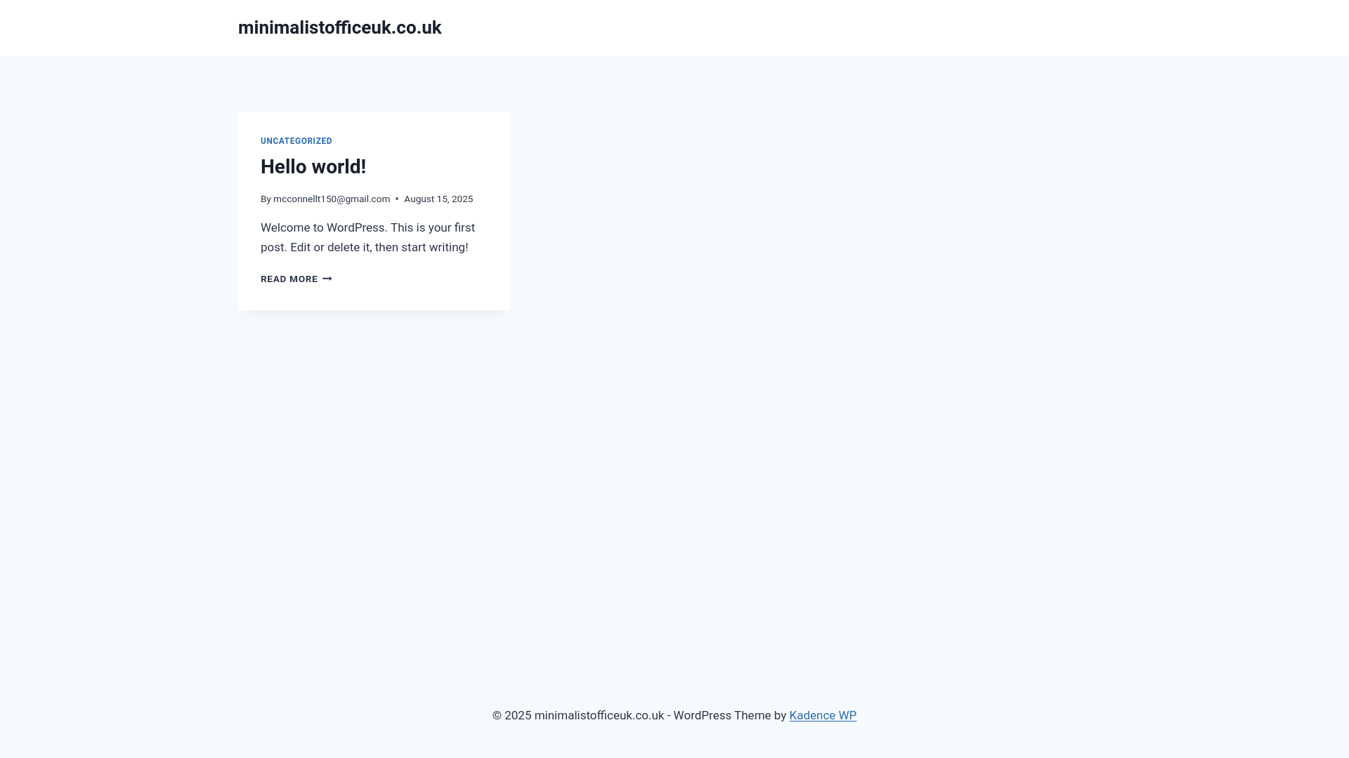 website screenshot of https://minimalistofficeuk.co.uk/