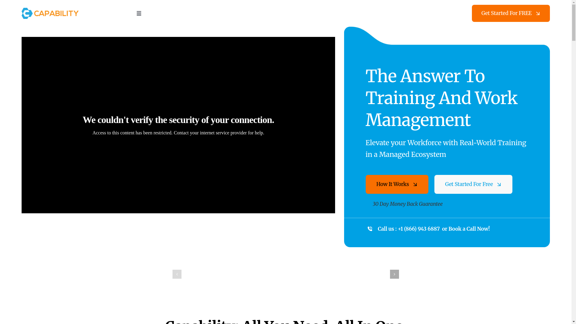 website screenshot of https://capability-training.com/