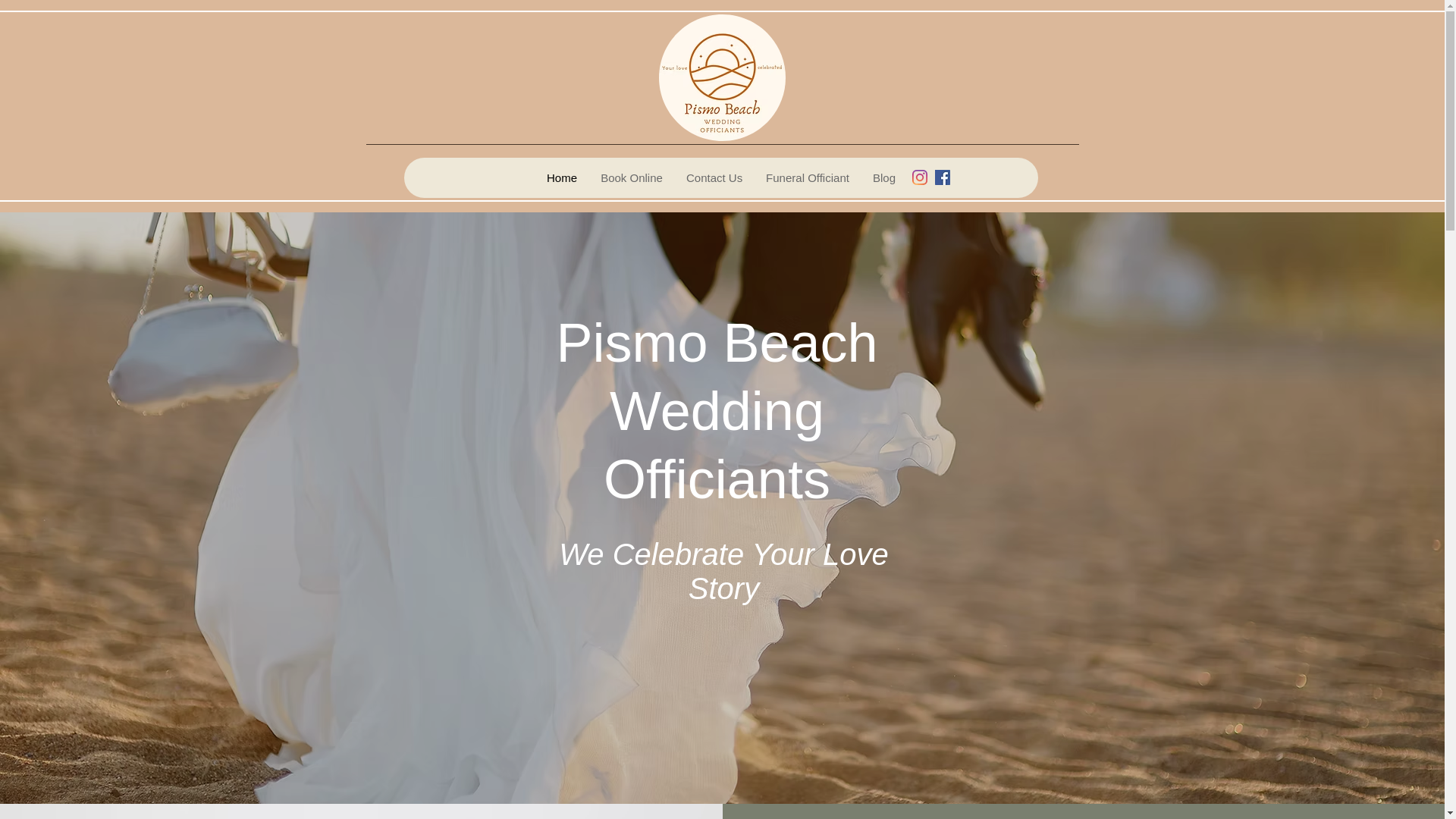 website screenshot of https://pismobeachweddingofficiant.com/