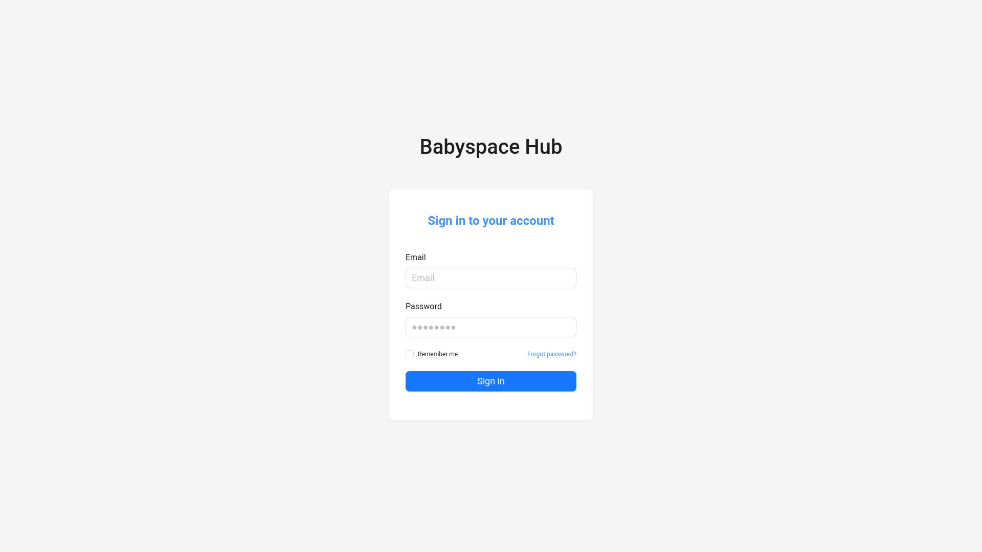 website screenshot of https://hub.babyspace.gr
