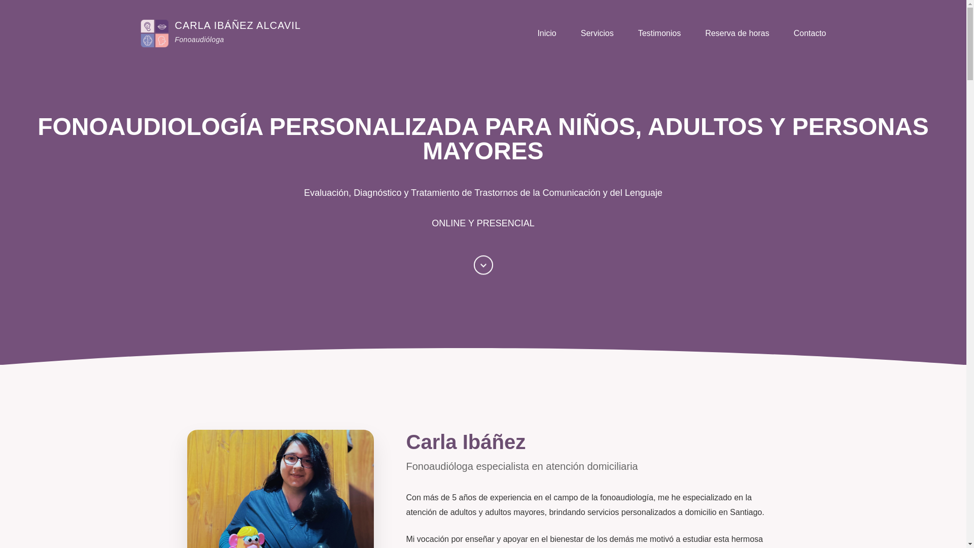 website screenshot of https://fonoaudiologa-carlaibanez-website.pages.dev/