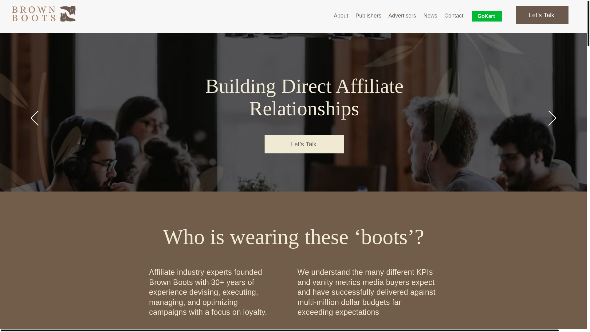 website screenshot of https://brownboots.co/