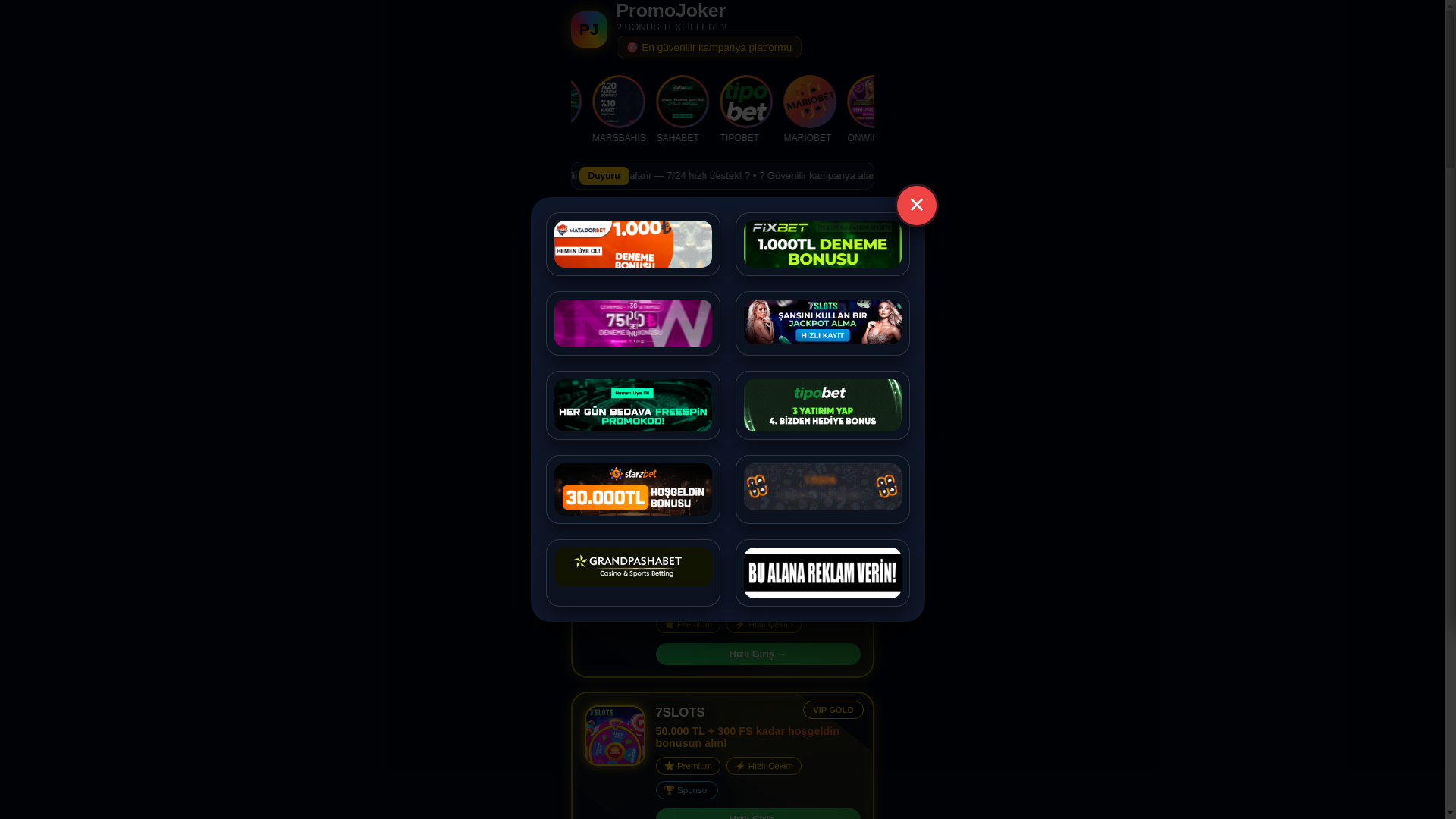 website screenshot of https://promo11joker.com/