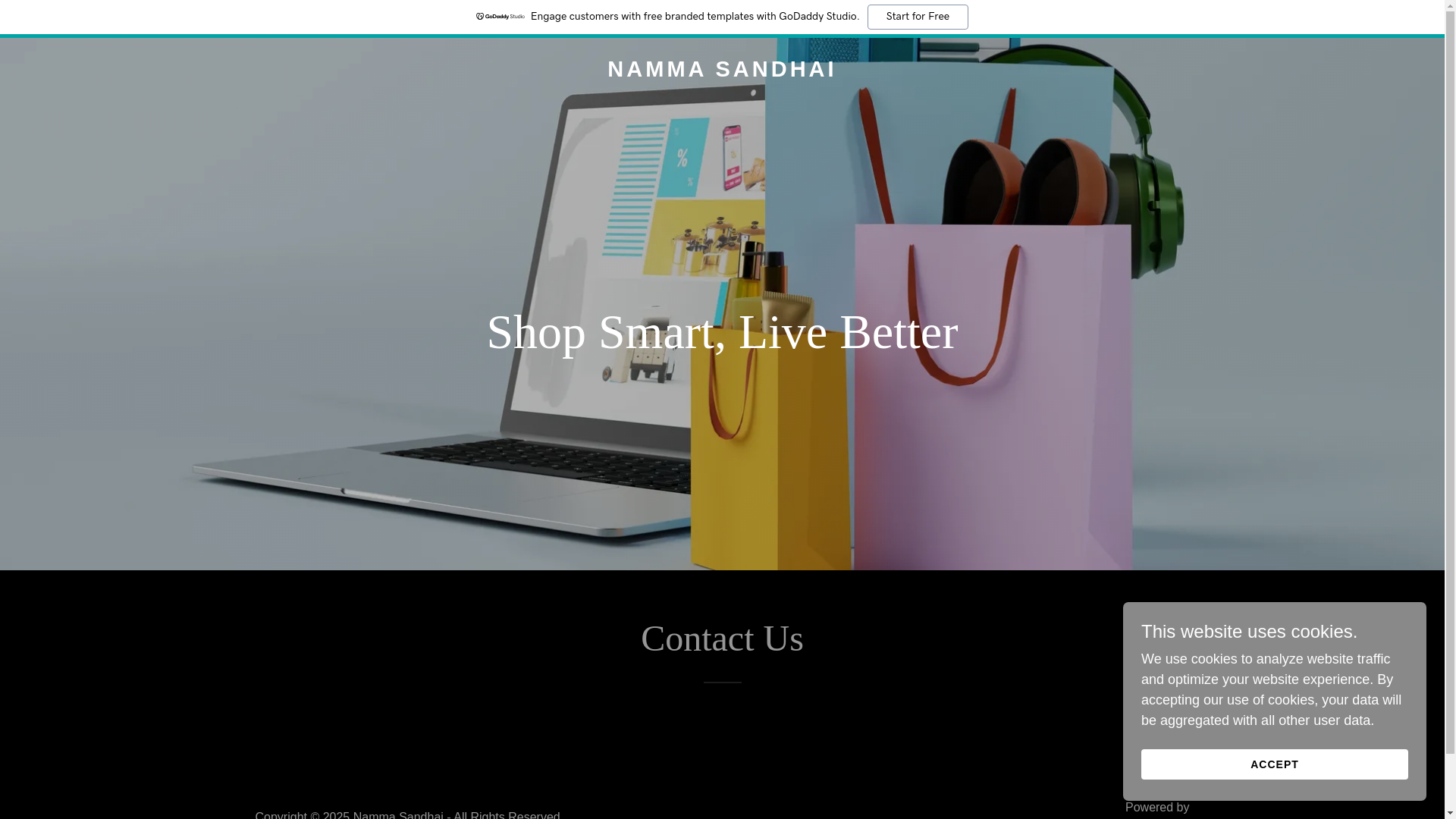 website screenshot of https://nammasandhai.shop/