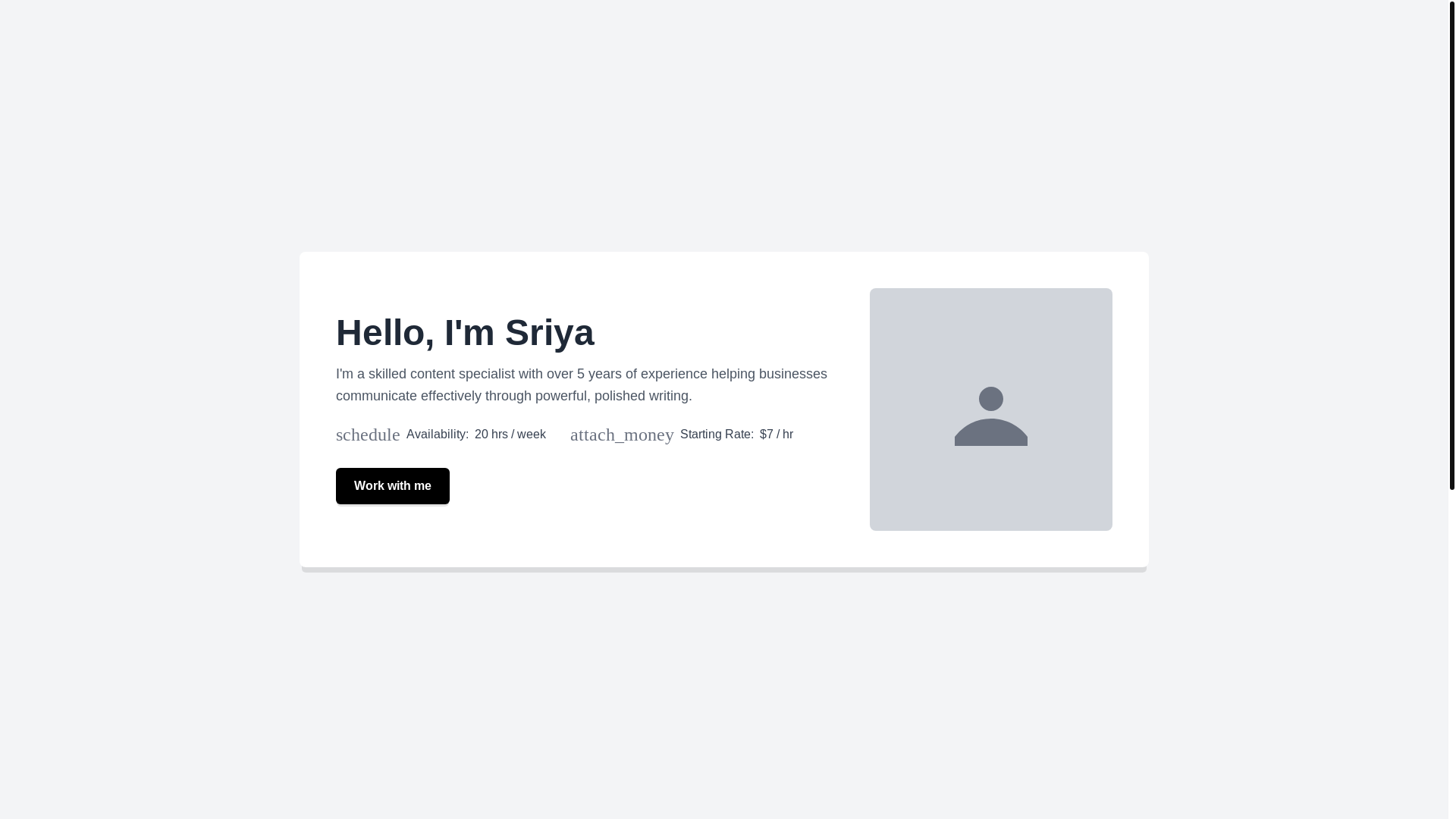 website screenshot of https://sriyasarma.pages.dev/