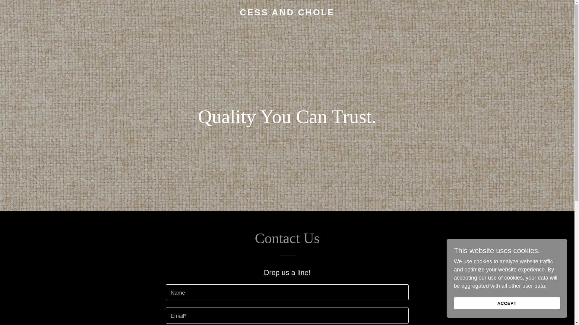 website screenshot of https://cessandchole.com/