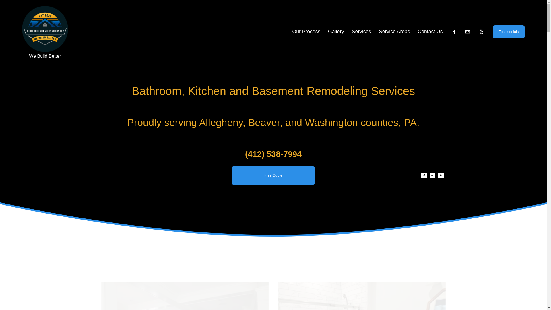 website screenshot of https://wolfandsonrenovations.com/