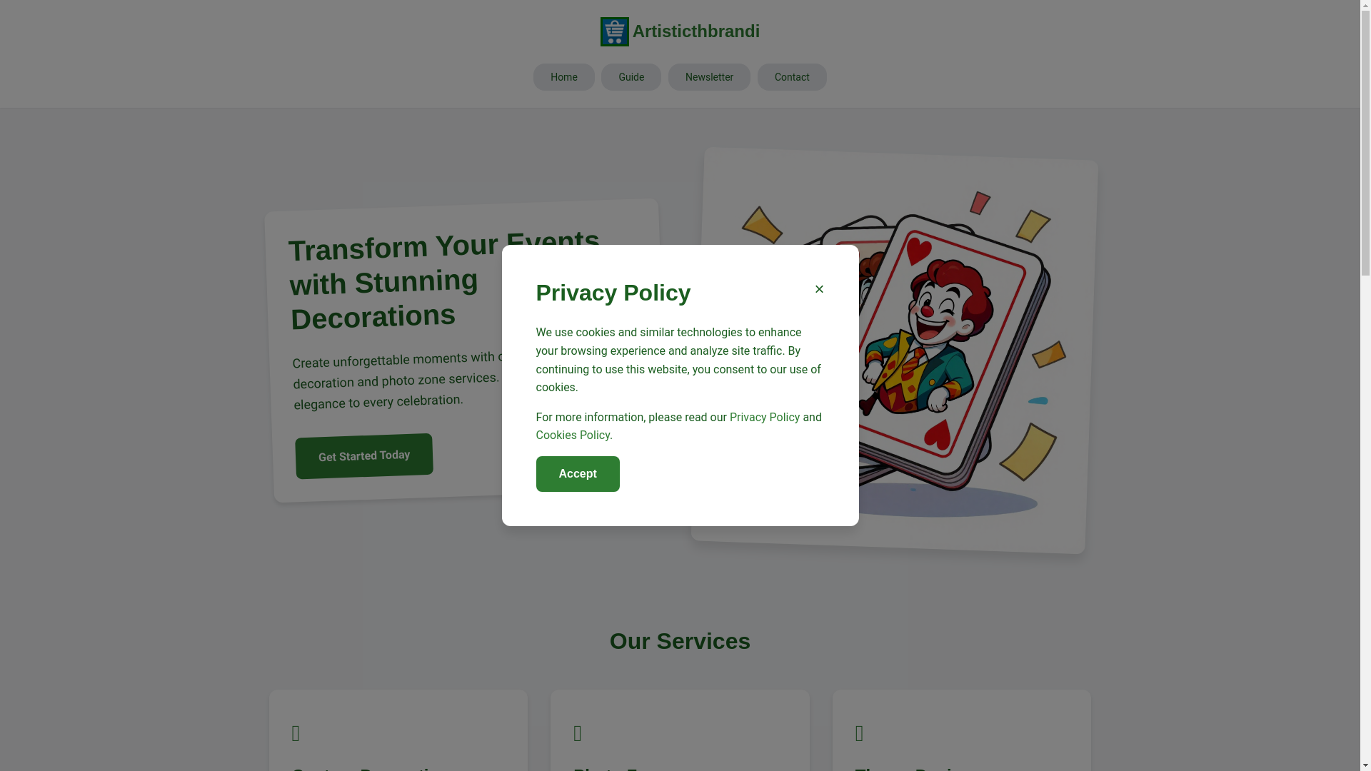 website screenshot of https://artisticthbrandi.world/