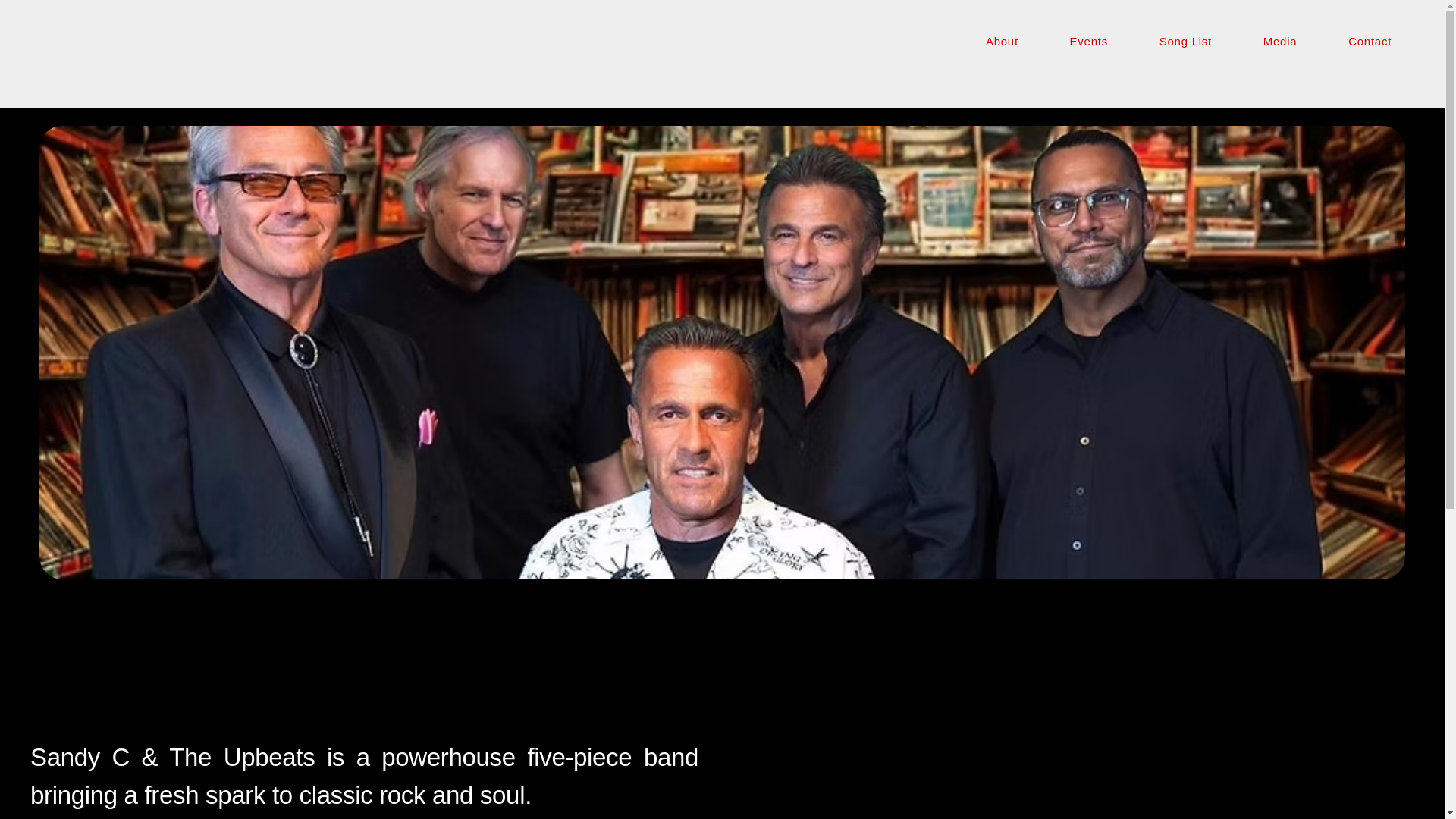 website screenshot of https://sandycandtheupbeats.com/